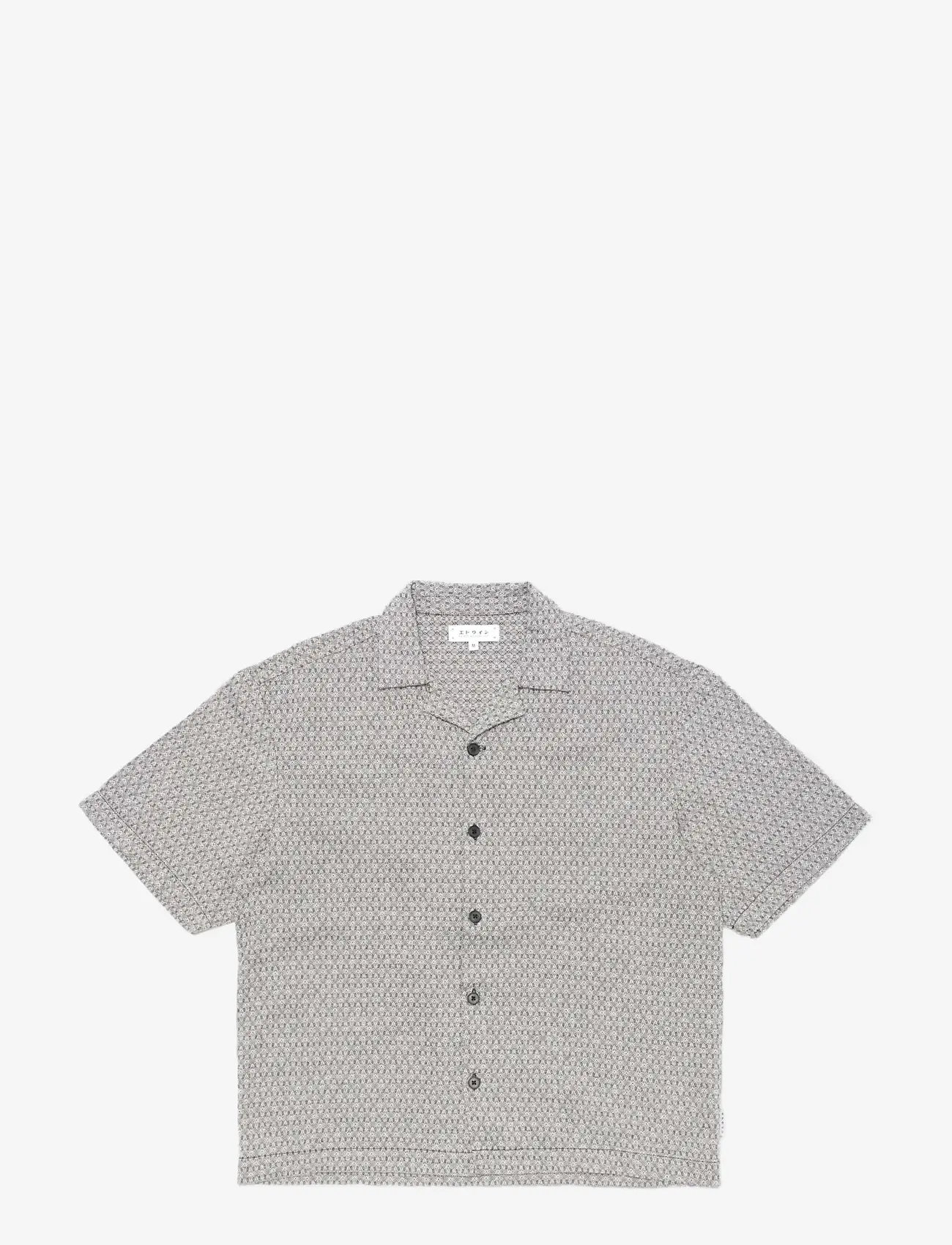 Edwin - Saga Shirt Ss-Black/White - tavalised t-särgid - black - 1