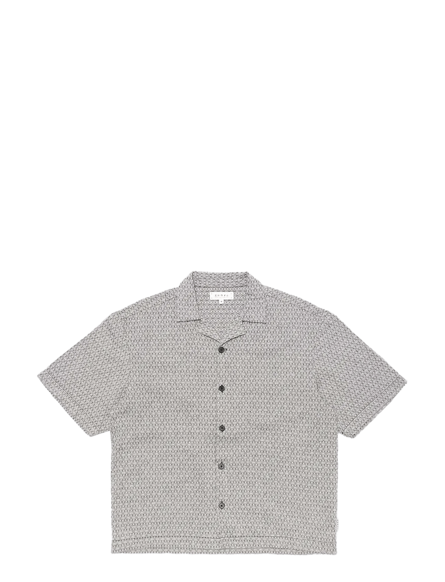 Edwin - Saga Shirt Ss-Black/White - basic-hemden - black - 1