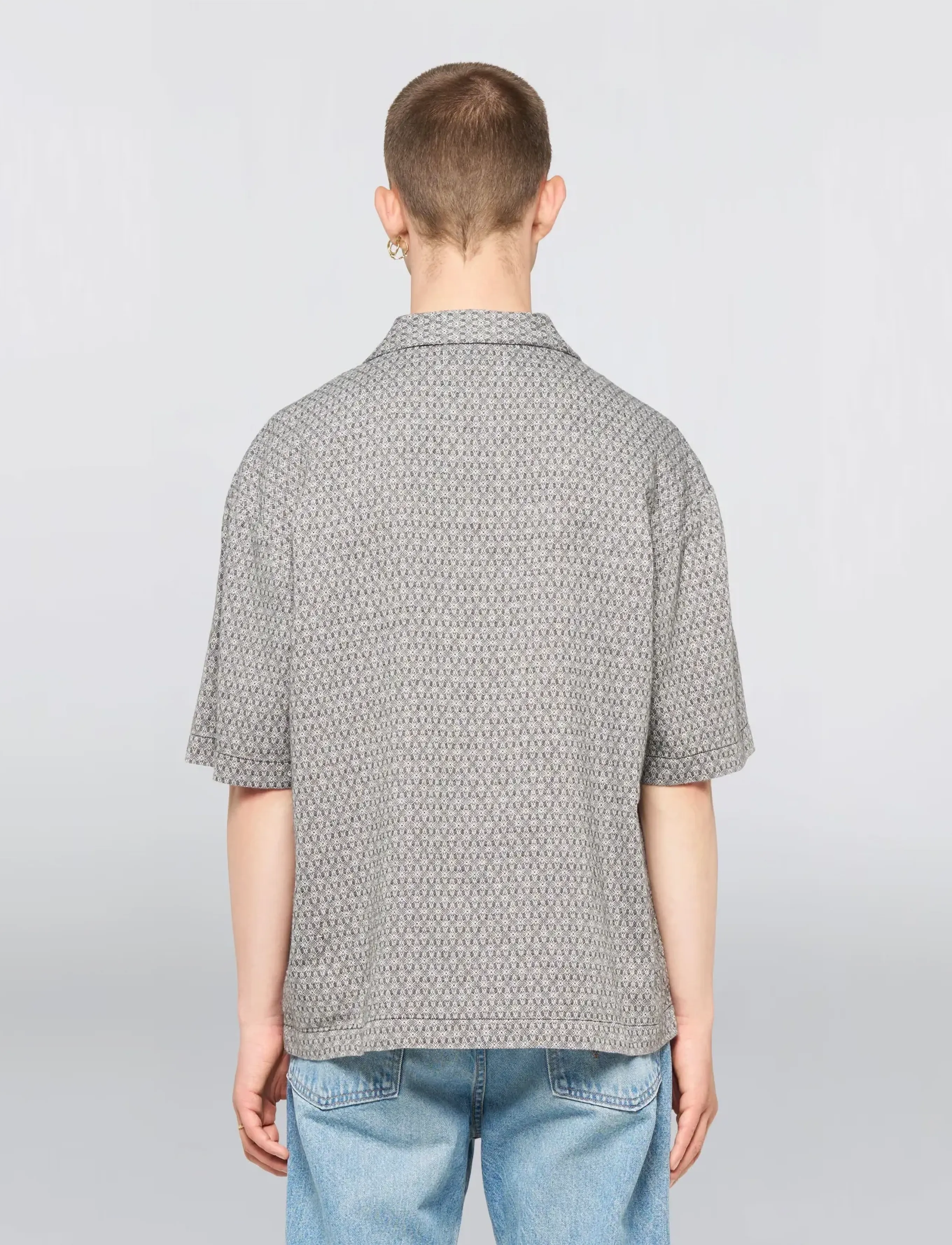Edwin - Saga Shirt Ss-Black/White - bolir - black - 4