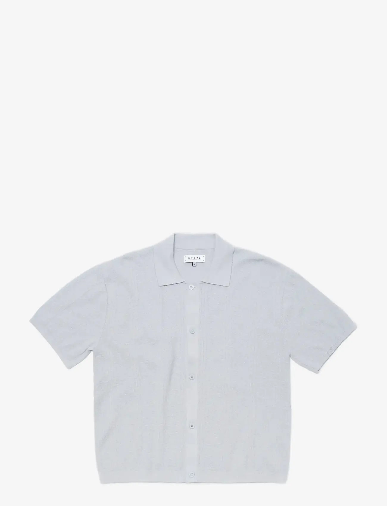 Edwin - Luis Buttoned Polo-Grey - polos en tricot - grey - 1