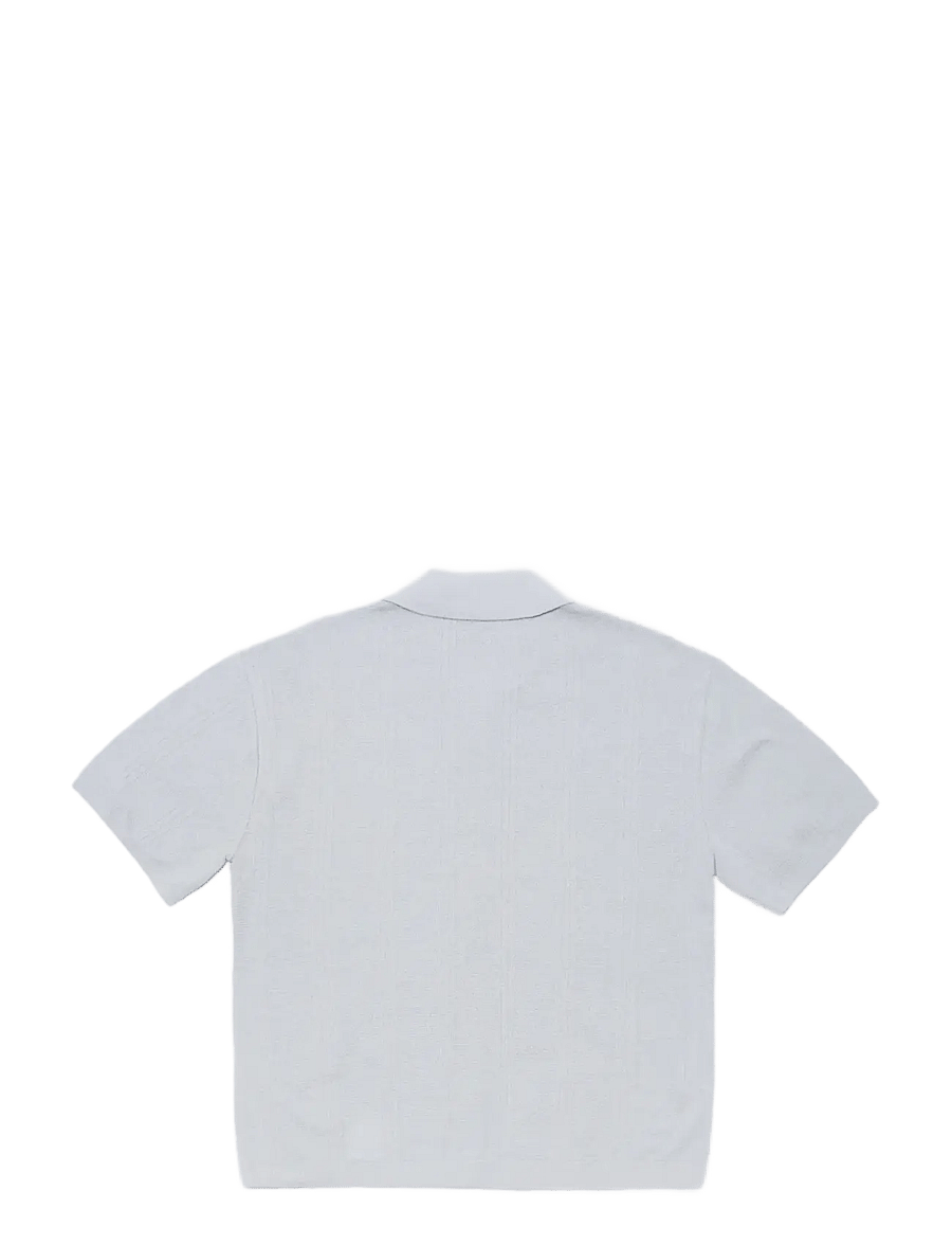 Edwin - Luis Buttoned Polo-Grey - langärmlige strick-polohemden - grey - 2