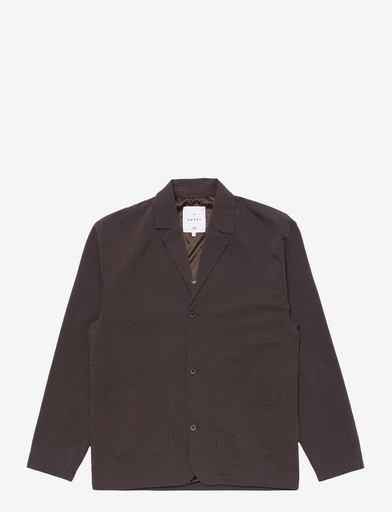 Edwin - Edison Blazer-Coffee Bean/Black - single breasted blazers - black - 1