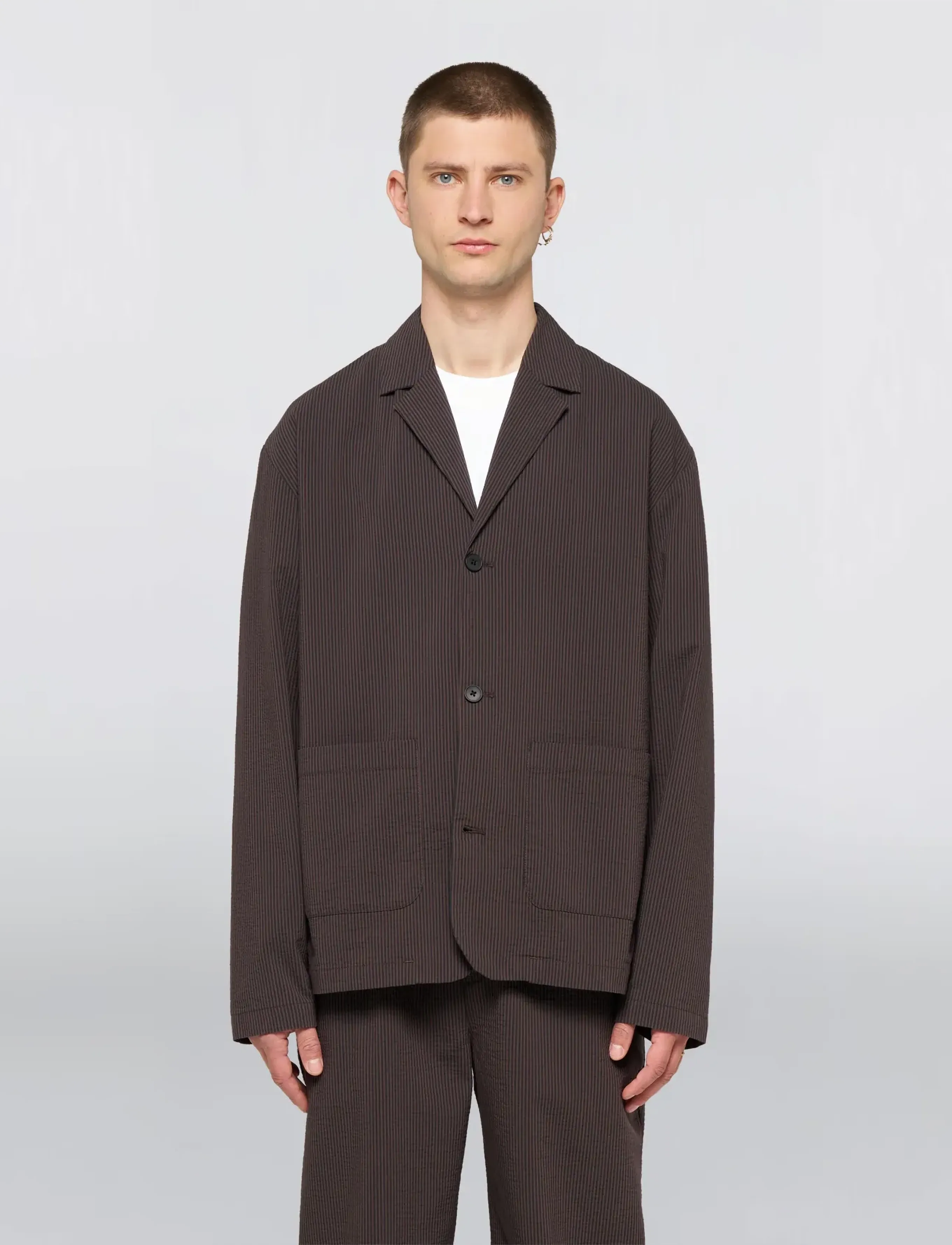 Edwin - Edison Blazer-Coffee Bean/Black - black - 5