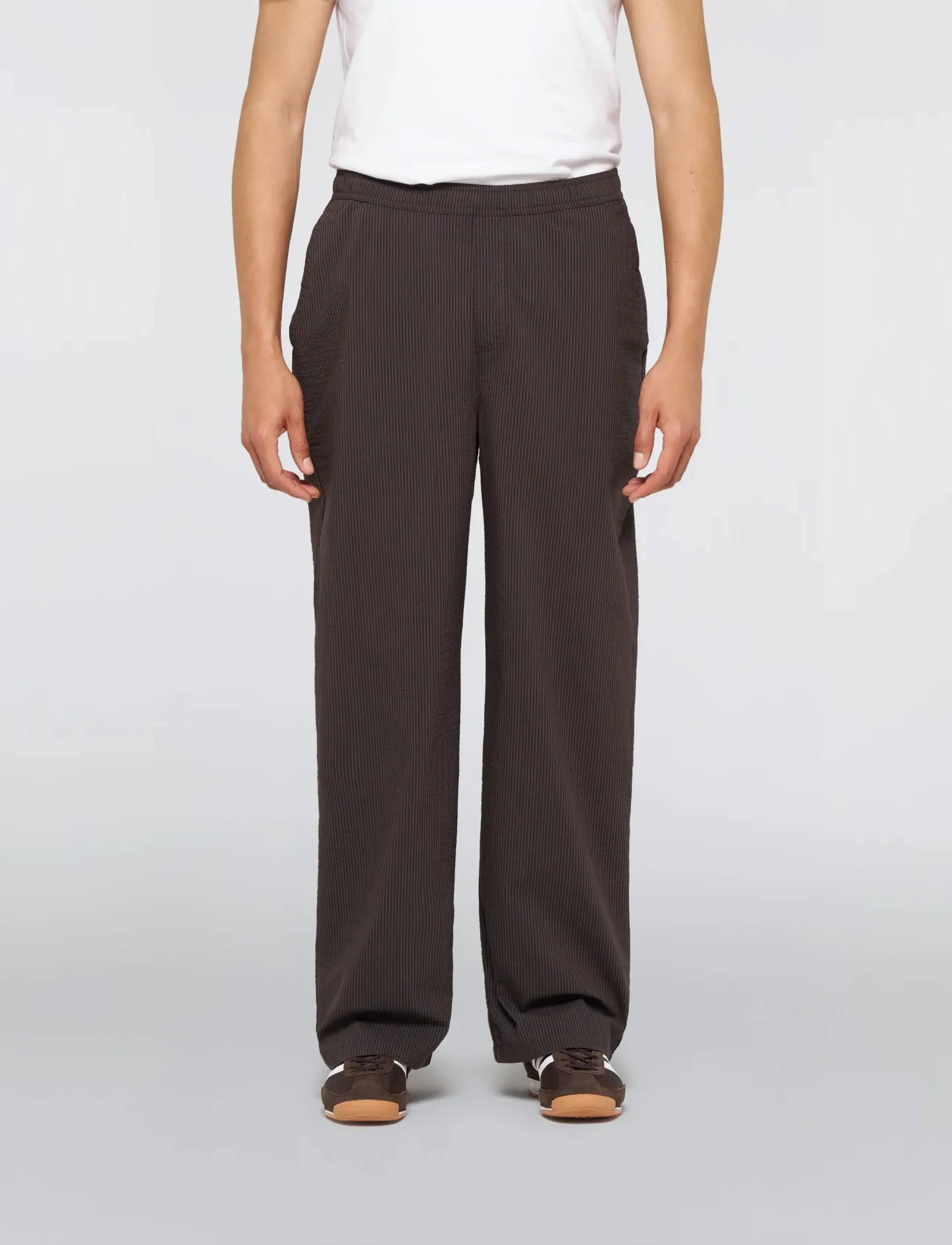 Edwin - Edison Pant-Coffee Bean / Black - vabaajapüksid - black - 3