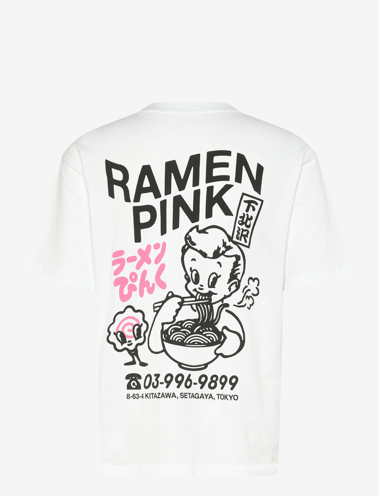 Edwin - Ramen Pink T-Shirt-White - kortermede t-skjorter - white - 2