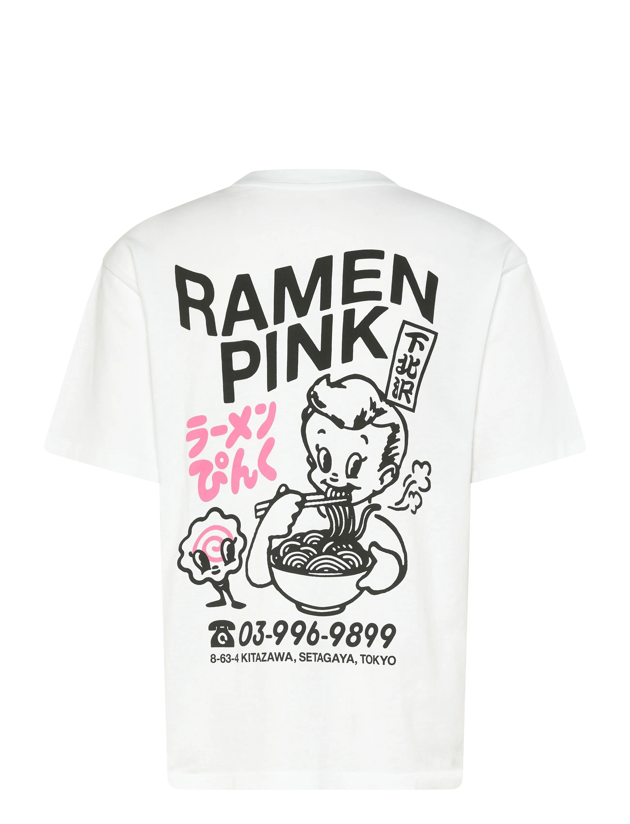 Edwin - Ramen Pink T-Shirt-White - short-sleeved t-shirts - white - 2