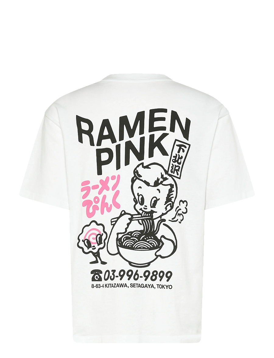Edwin - Ramen Pink T-Shirt-White - lühikeste varrukatega t-särgid - white - 2
