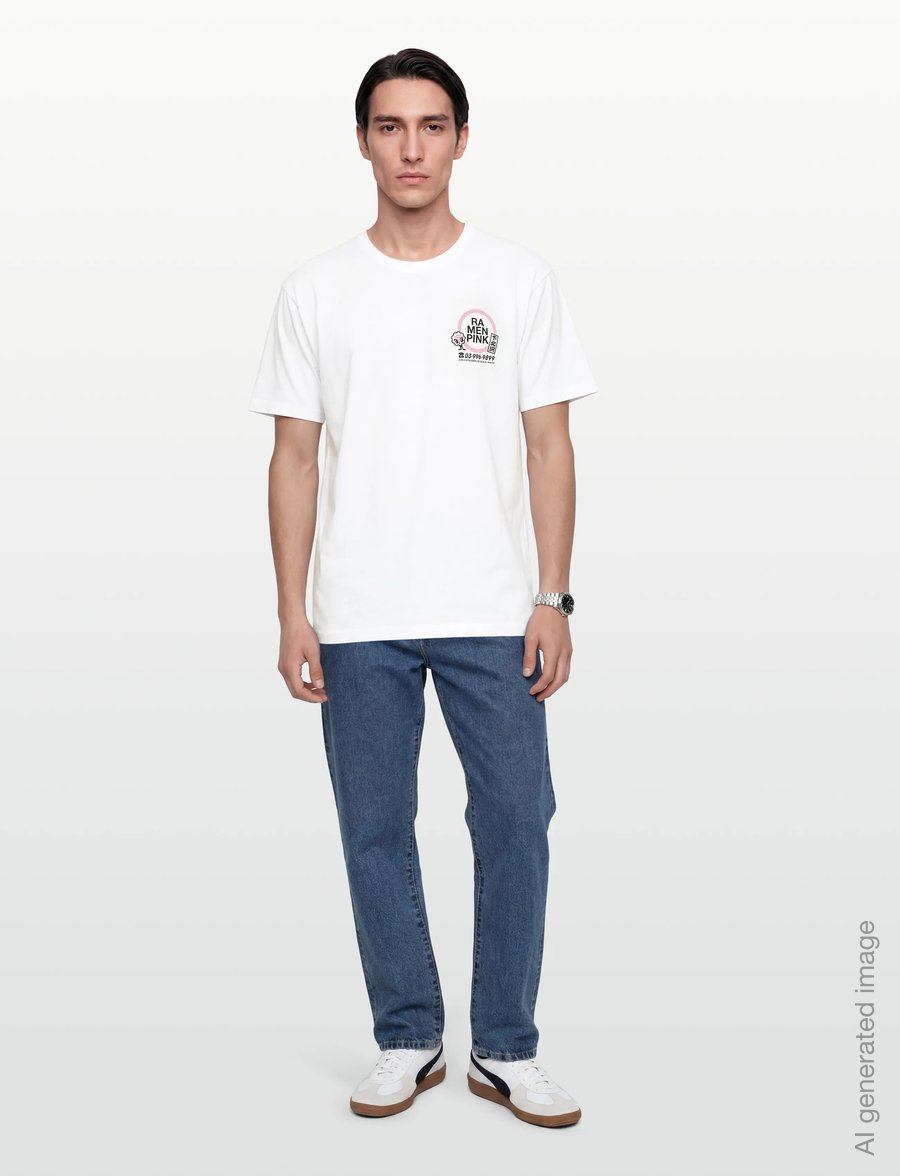 Edwin - Ramen Pink T-Shirt-White - lühikeste varrukatega t-särgid - white - 0