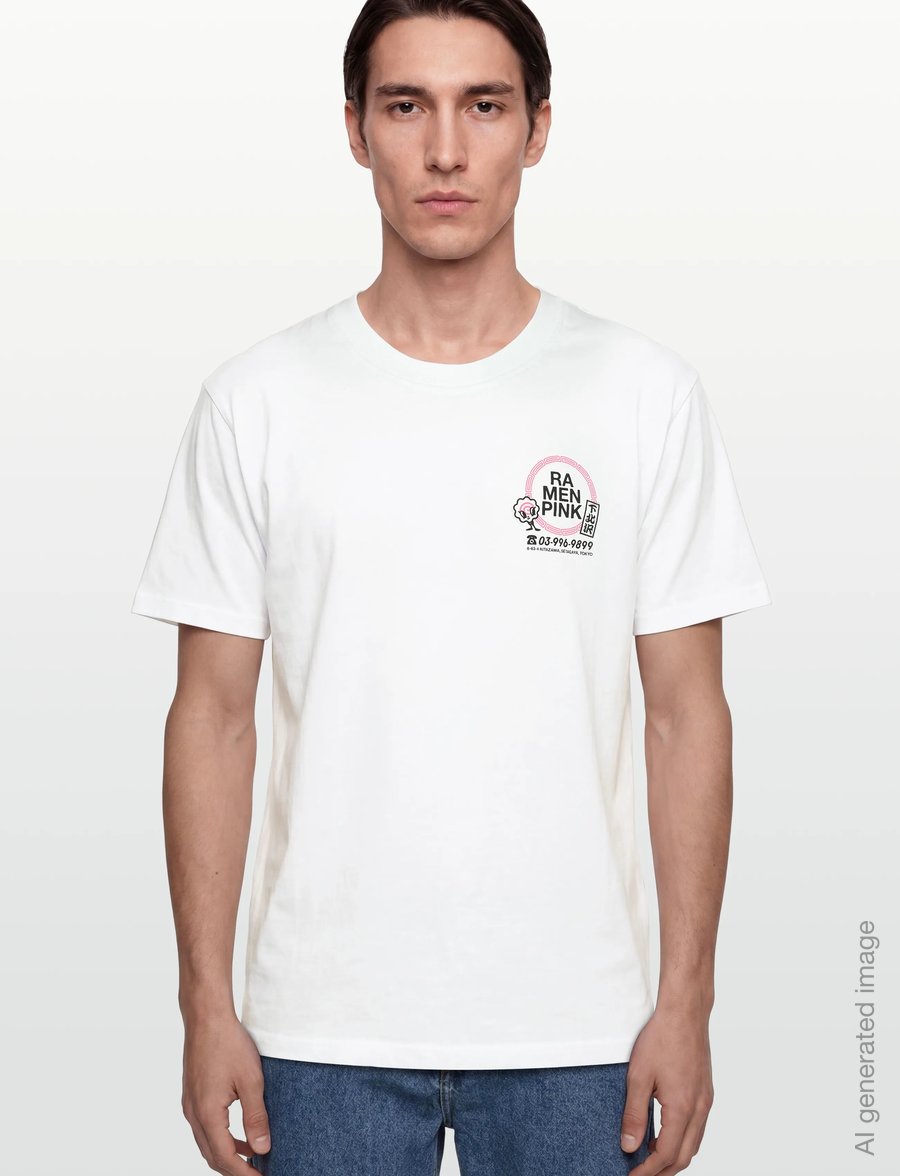 Edwin - Ramen Pink T-Shirt-White - lühikeste varrukatega t-särgid - white - 3
