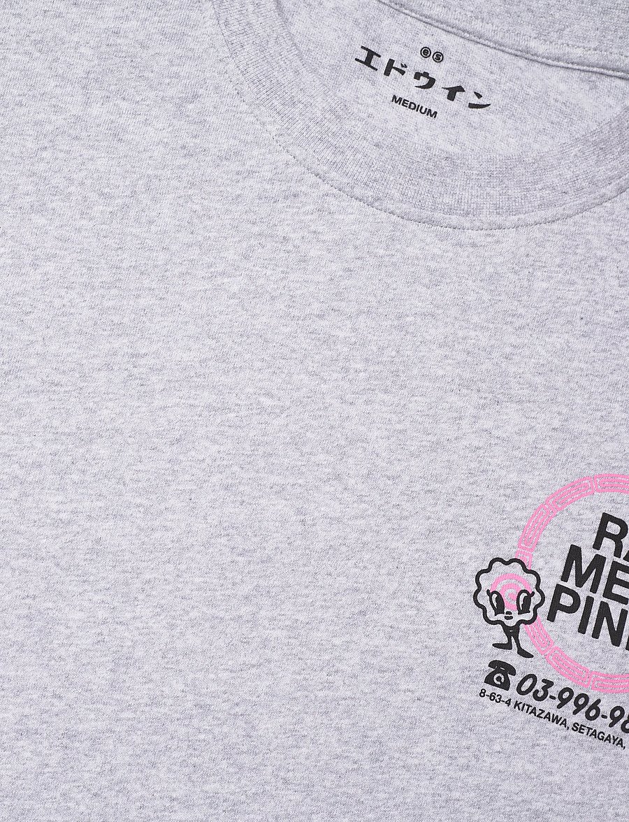 Edwin - Ramen Pink T-Shirt-Grey Marl - lyhythihaiset - grey - 4
