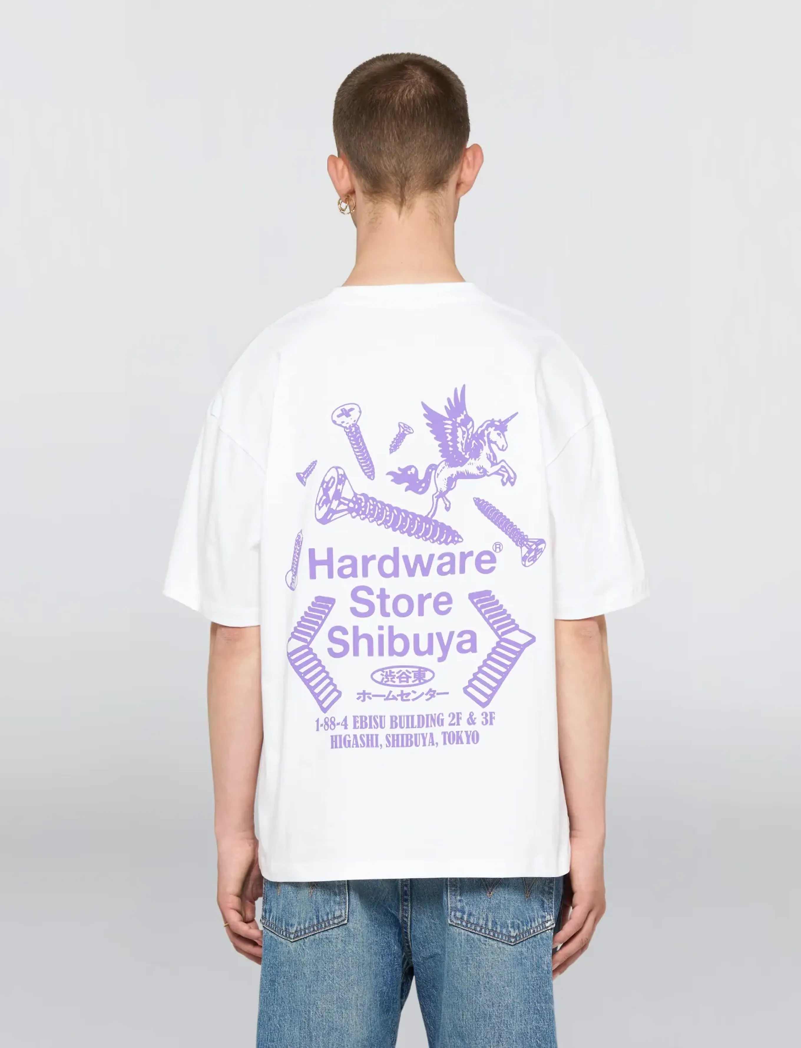 Edwin Hardware Store Shibuya T-Shirt-White t-shirts med tryck herr – bild 2
