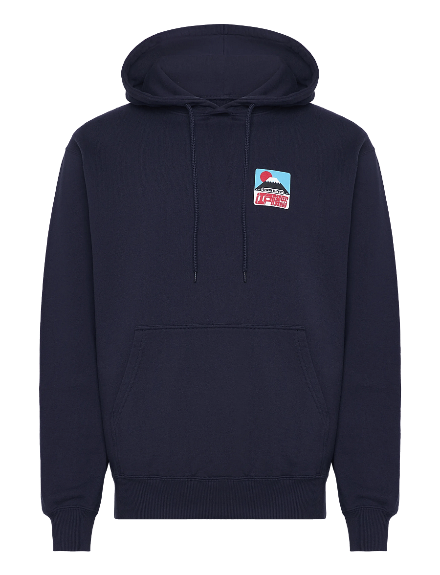 Edwin - Sunset On Fuji San Hoodie Sweat - Maritime Blue - sweatshirts - maritime blue - 1