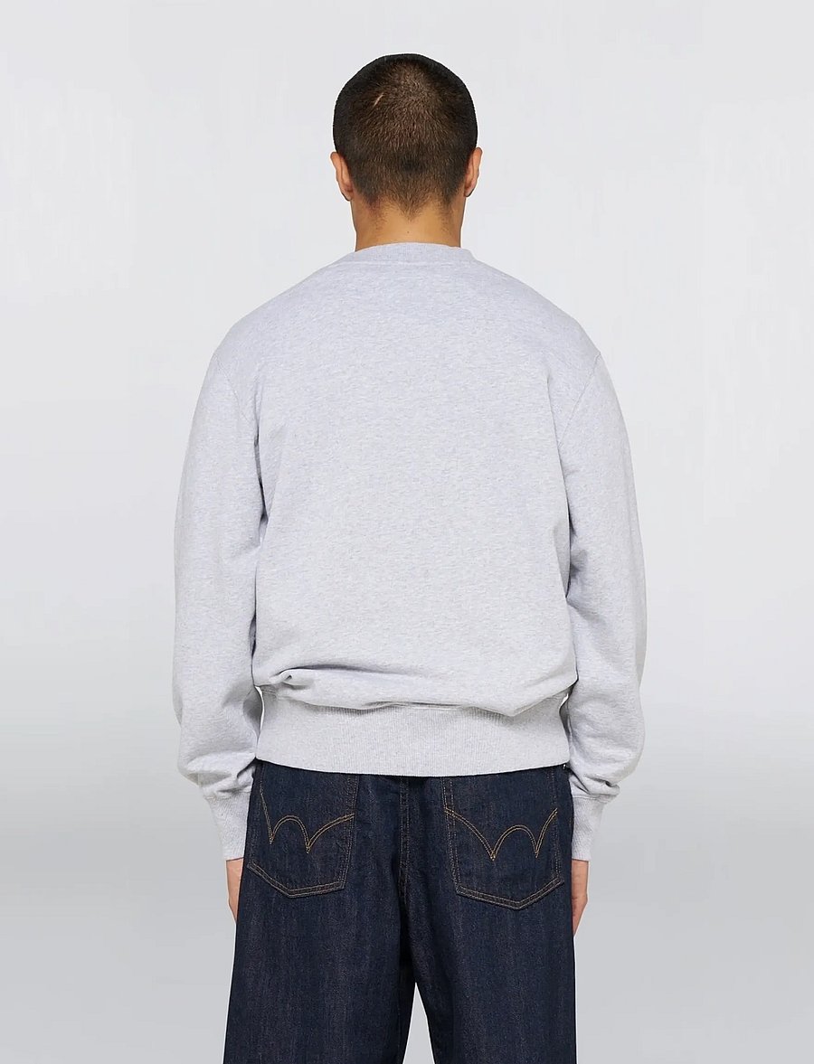 Edwin - Sunset On Fuji San Sweat - Grey Marl - sweatshirts - grey marl - 3