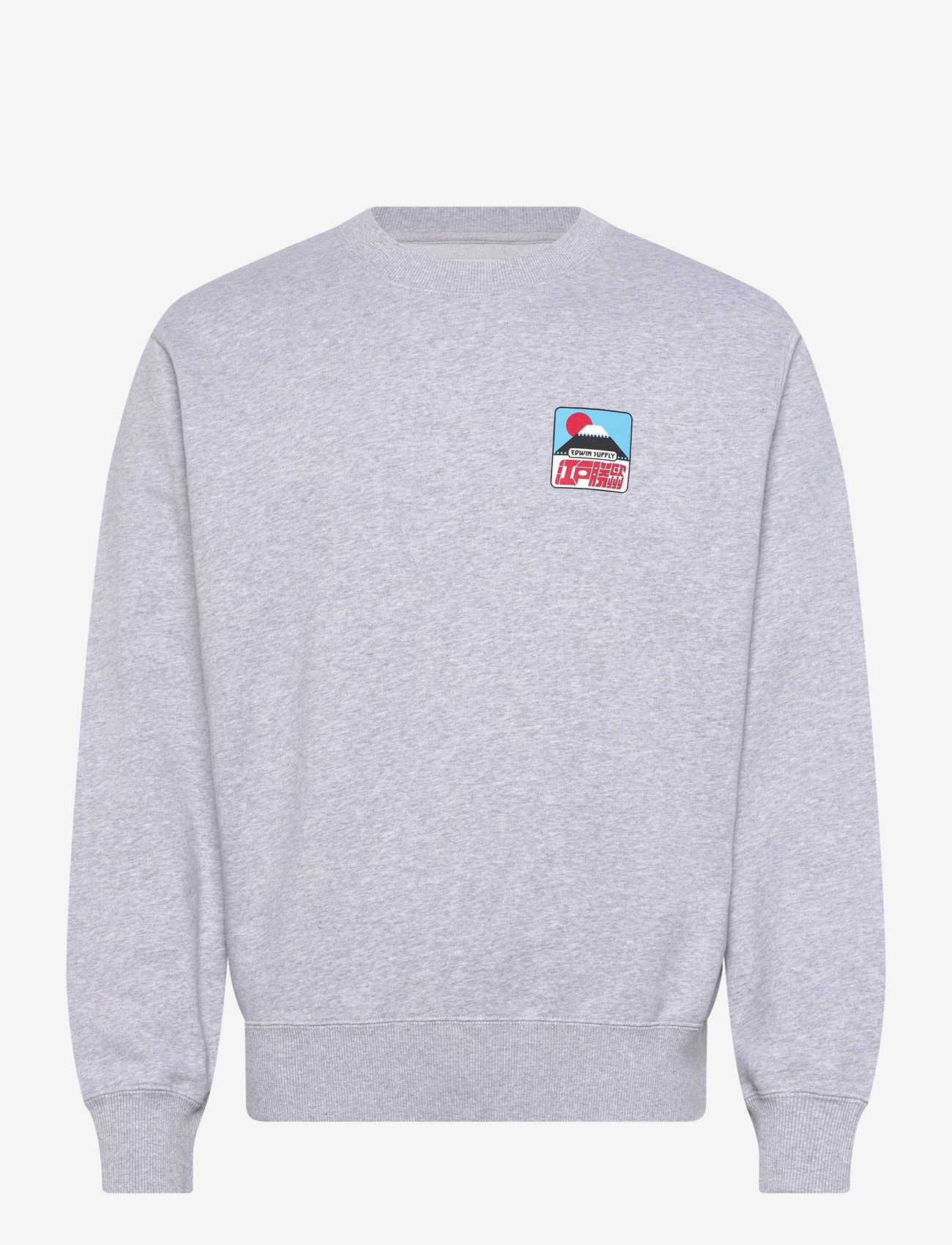 Edwin - Sunset On Fuji San Sweat - Grey Marl - nach stil kaufen - grey marl - 1