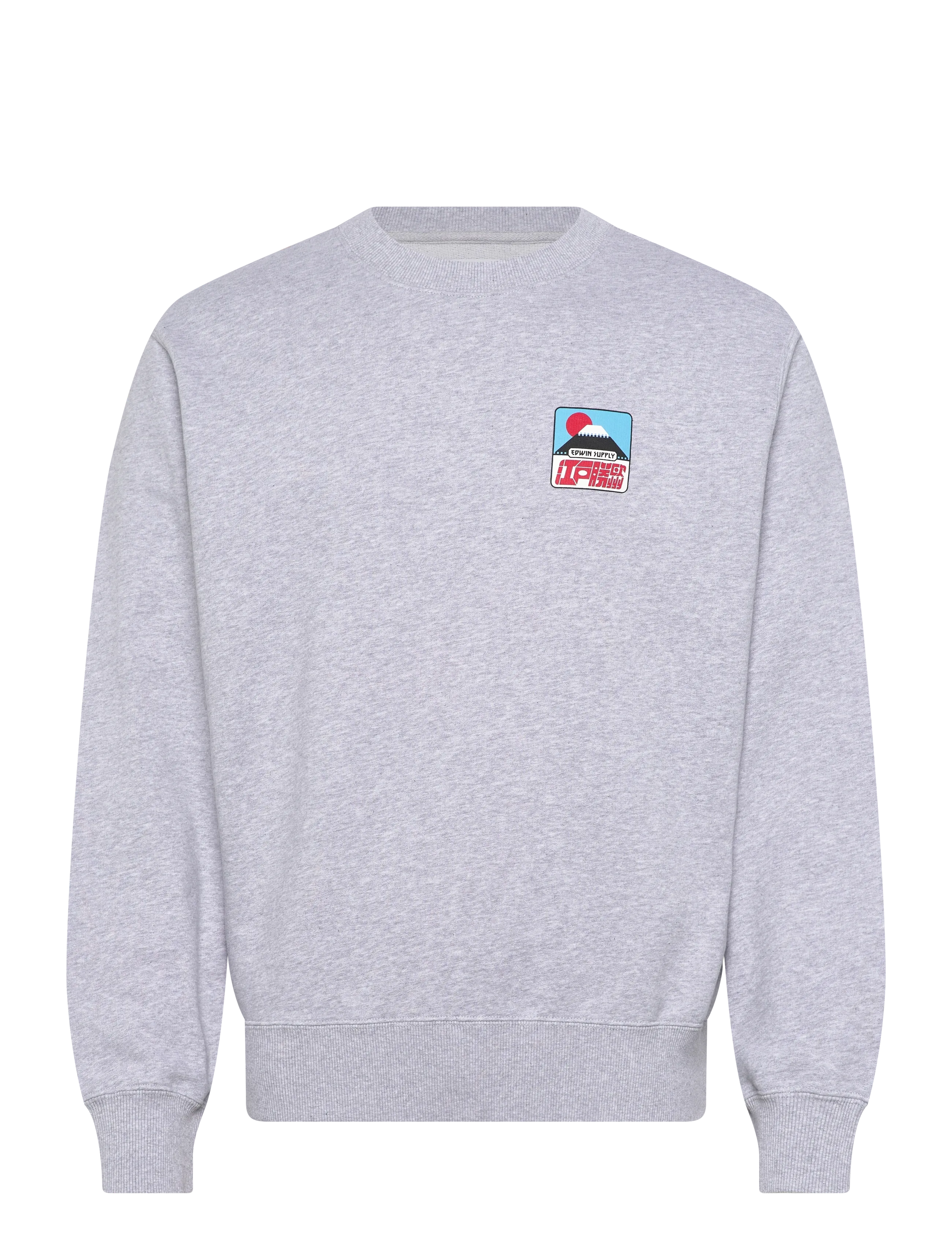 Edwin Sunset On Fuji San Sweat - Grey Marl - Tänavastiil - GREY MARL / grey