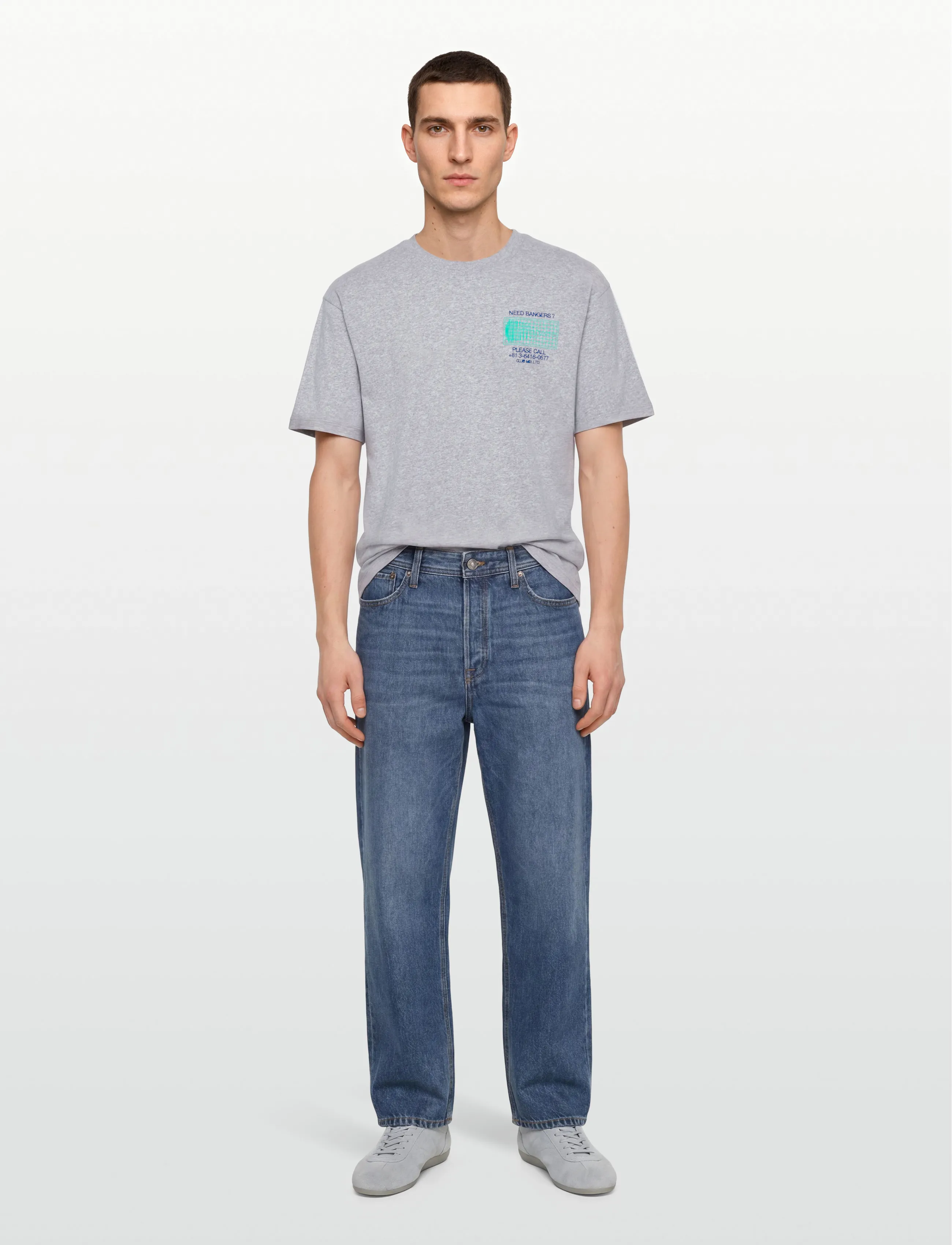 Edwin Need Bangers T-Shirt, M, Grey, T-Shirts > Kortærmede, Herre