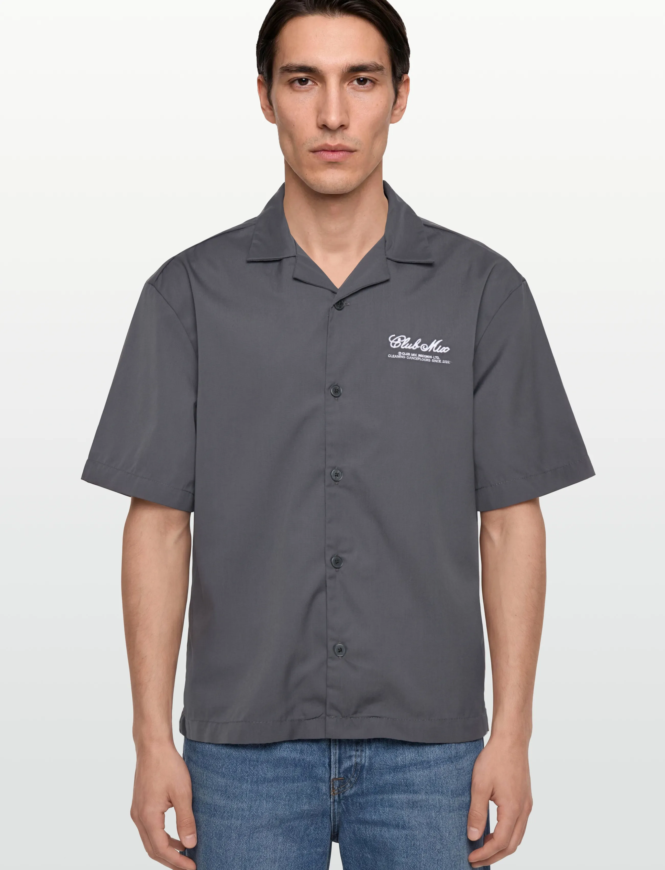 Edwin - Club Mix Shirt Ss - basic shirts - grey - 3