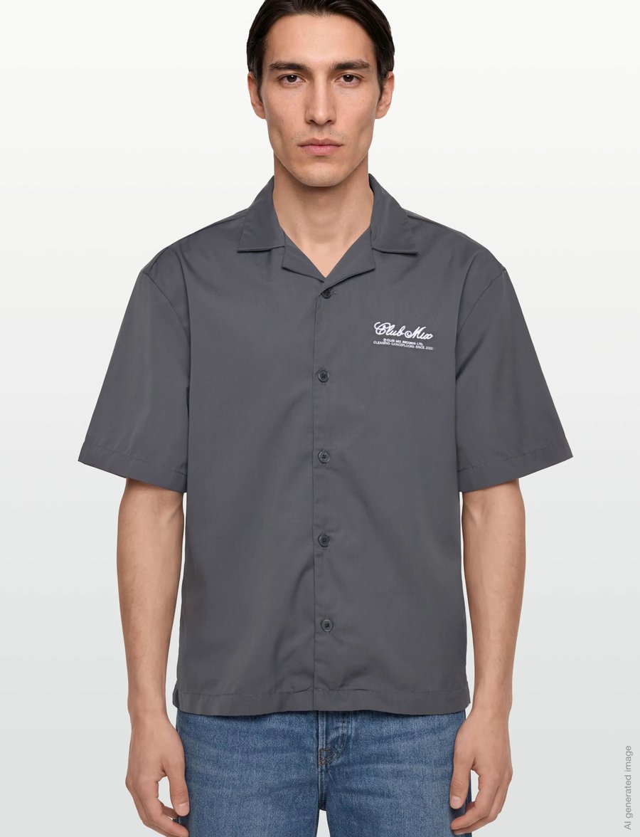 Edwin - Club Mix Shirt Ss - basic shirts - grey - 3