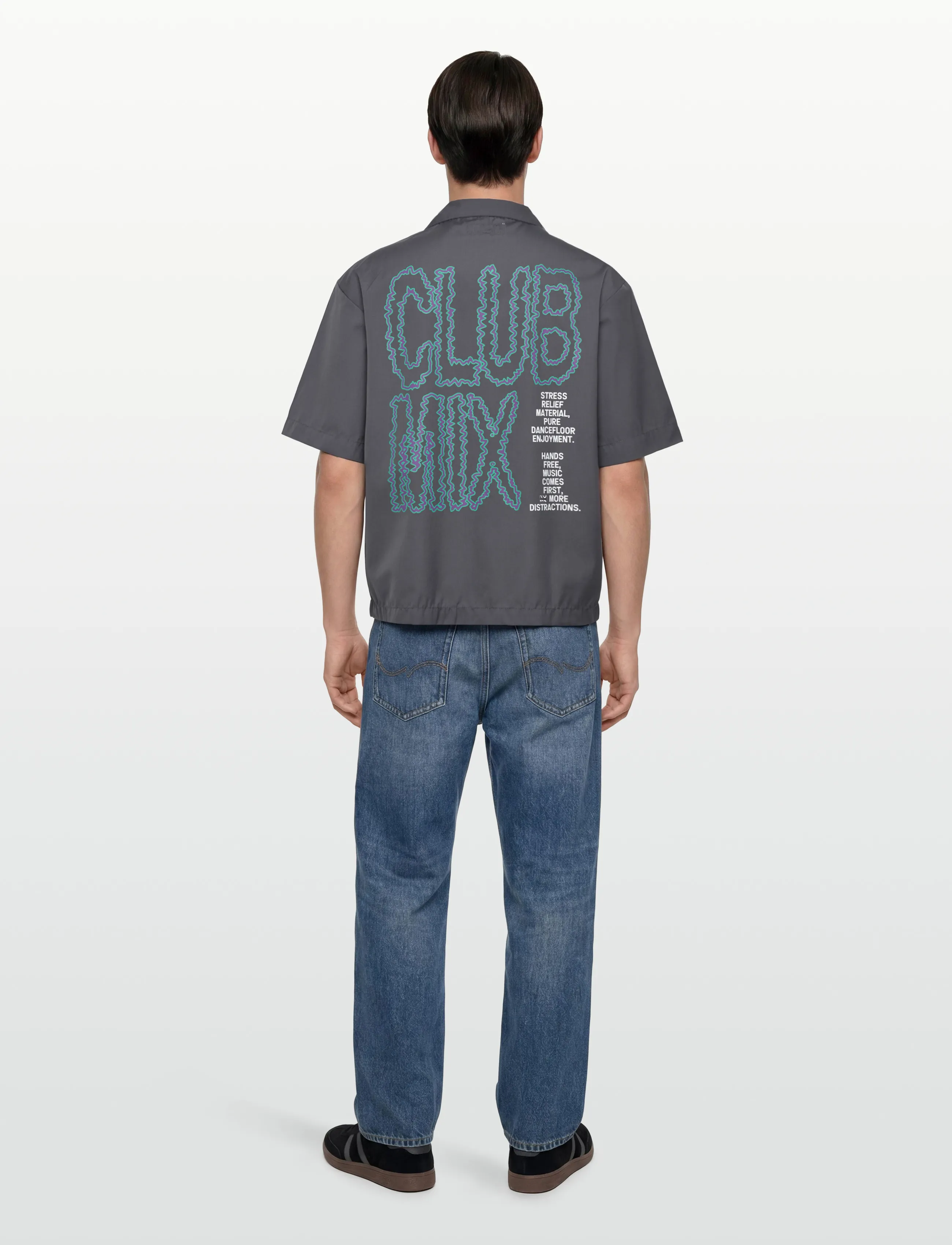 Edwin - Club Mix Shirt Ss - basic shirts - grey - 4
