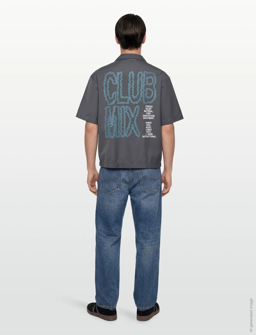 Edwin - Club Mix Shirt Ss - basic shirts - grey - 4