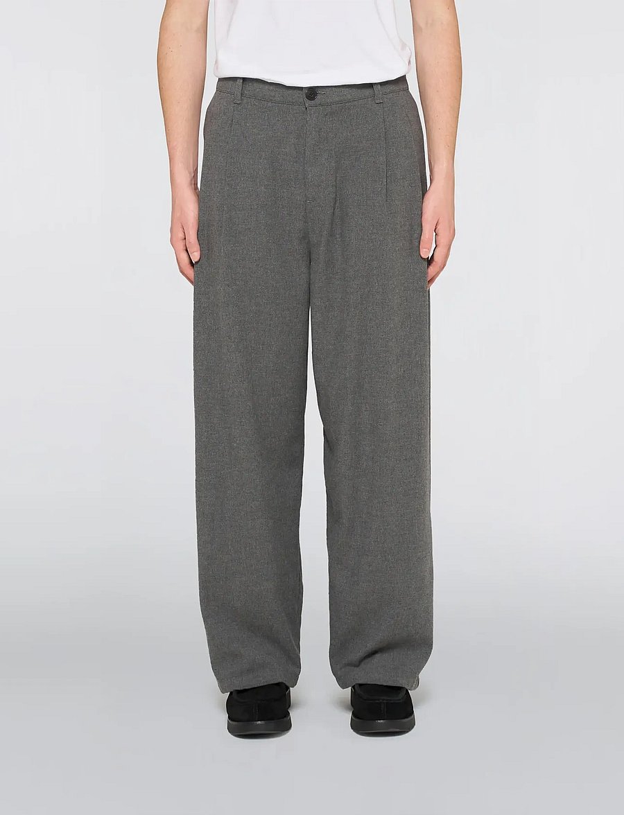 Edwin - Alden Pant - Grey Marl - kostymbyxor - grey marl - 0