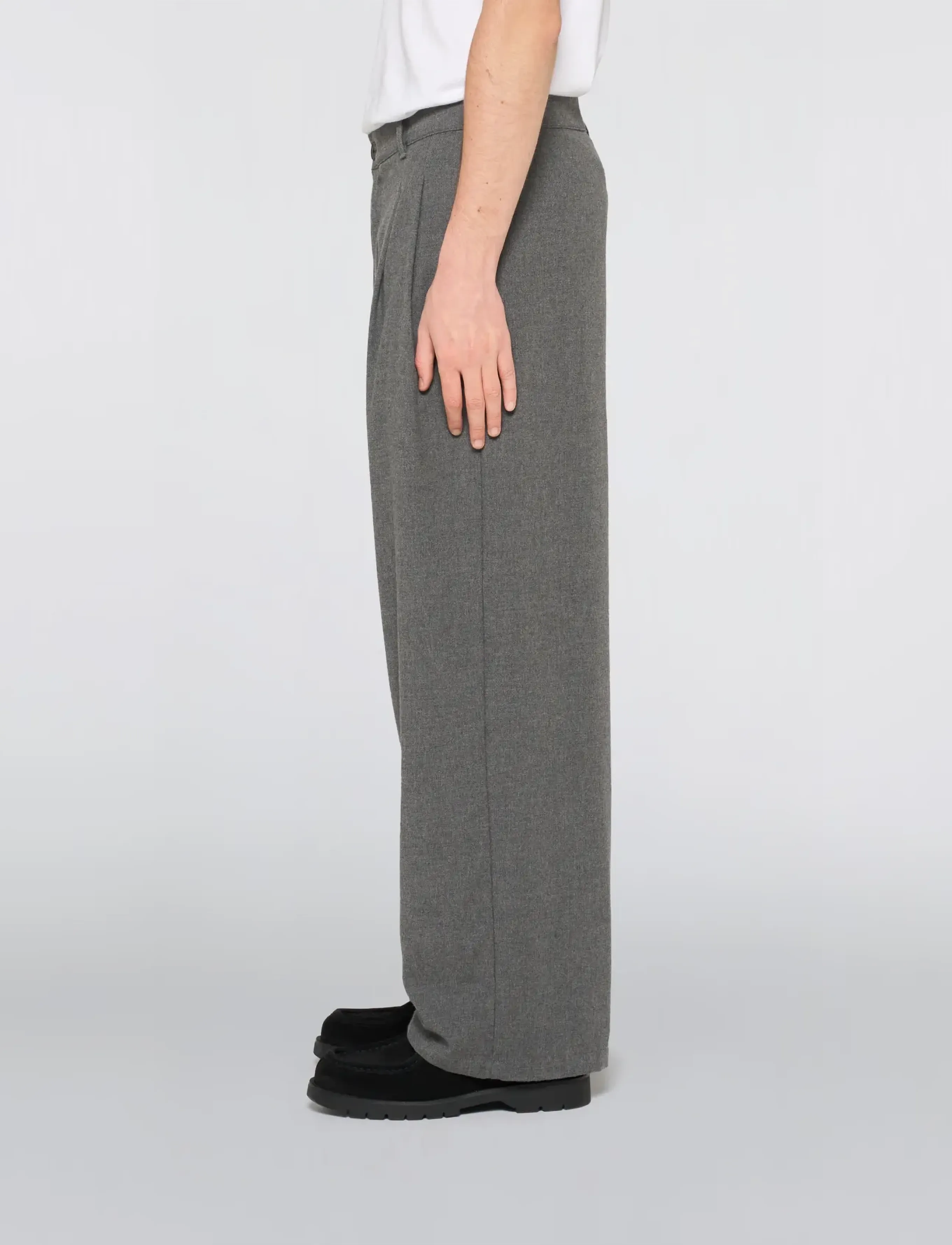 Edwin - Alden Pant - Grey Marl - kostymbyxor - grey marl - 3