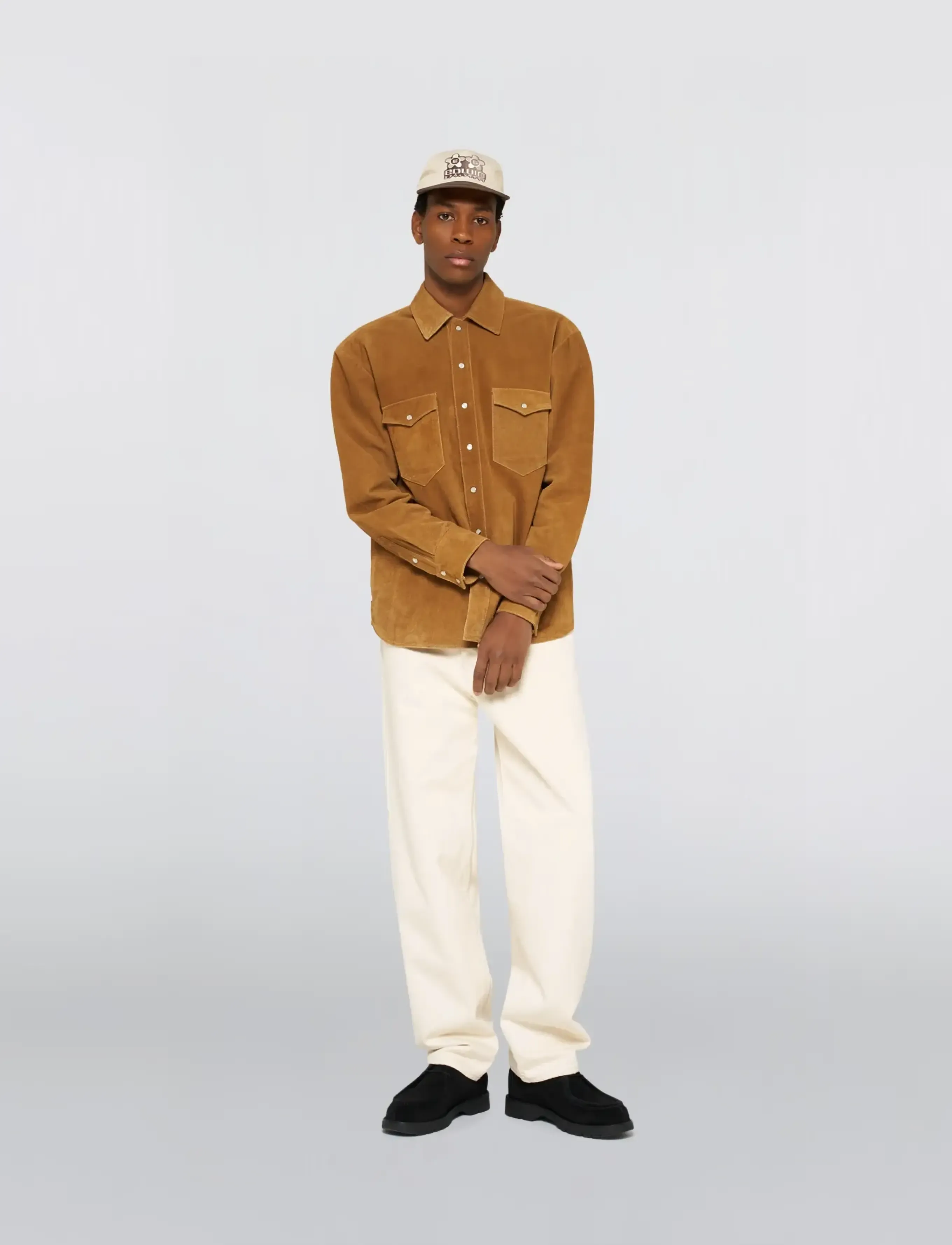 Edwin Western Suede Shirt Ls - Brown - Vis alt - BROWN / brown