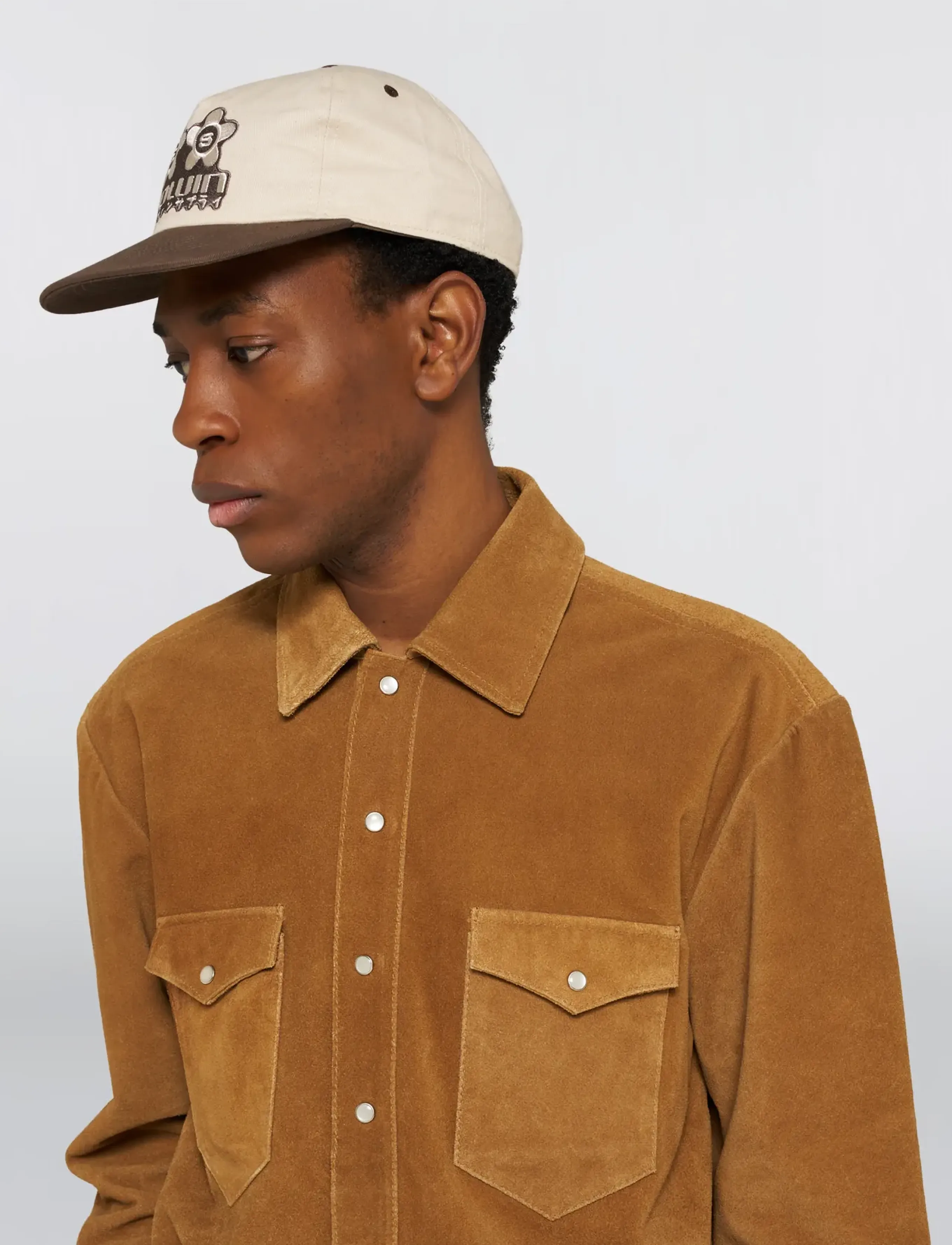 Edwin - Western Suede Shirt Ls - Brown - rennot kauluspaidat - brown - 4