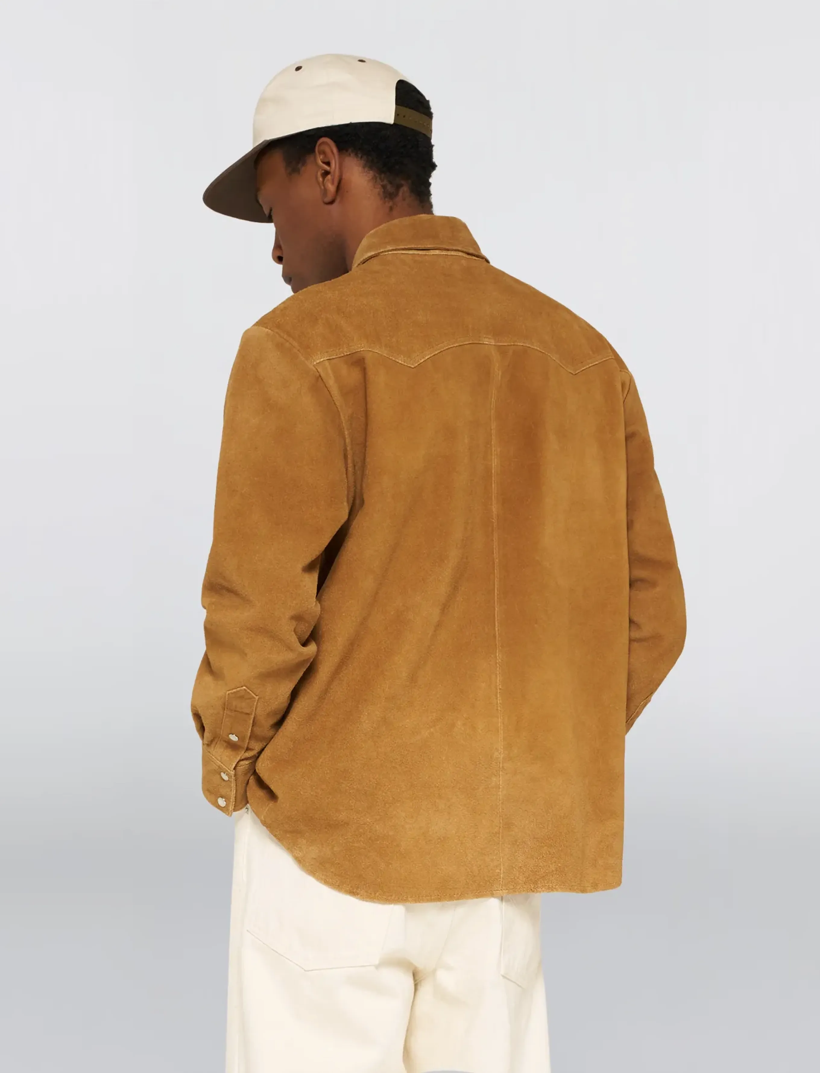Edwin - Western Suede Shirt Ls - Brown - rennot kauluspaidat - brown - 5
