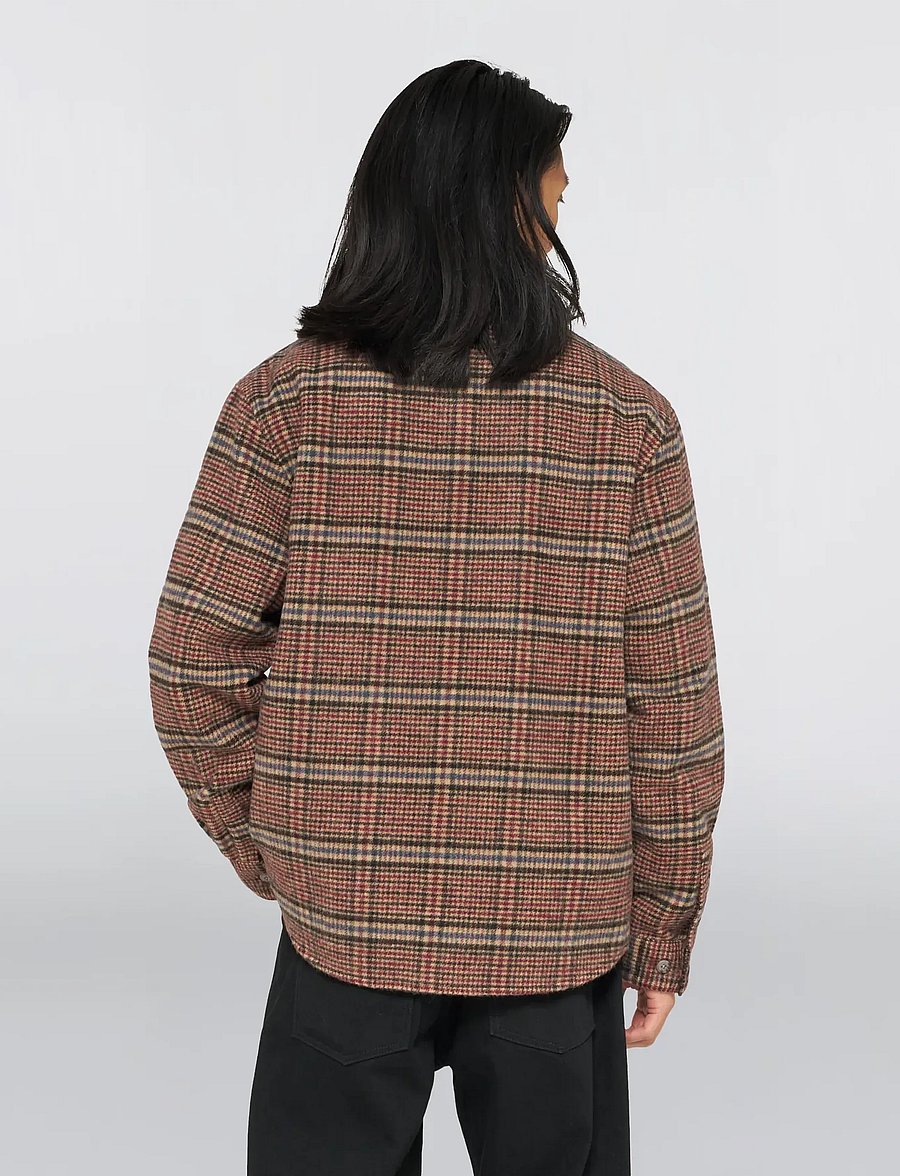 Edwin - Julius Shirt Ls - Burgundy/Blue - flannel-skjorter - burgundy/blue - 5