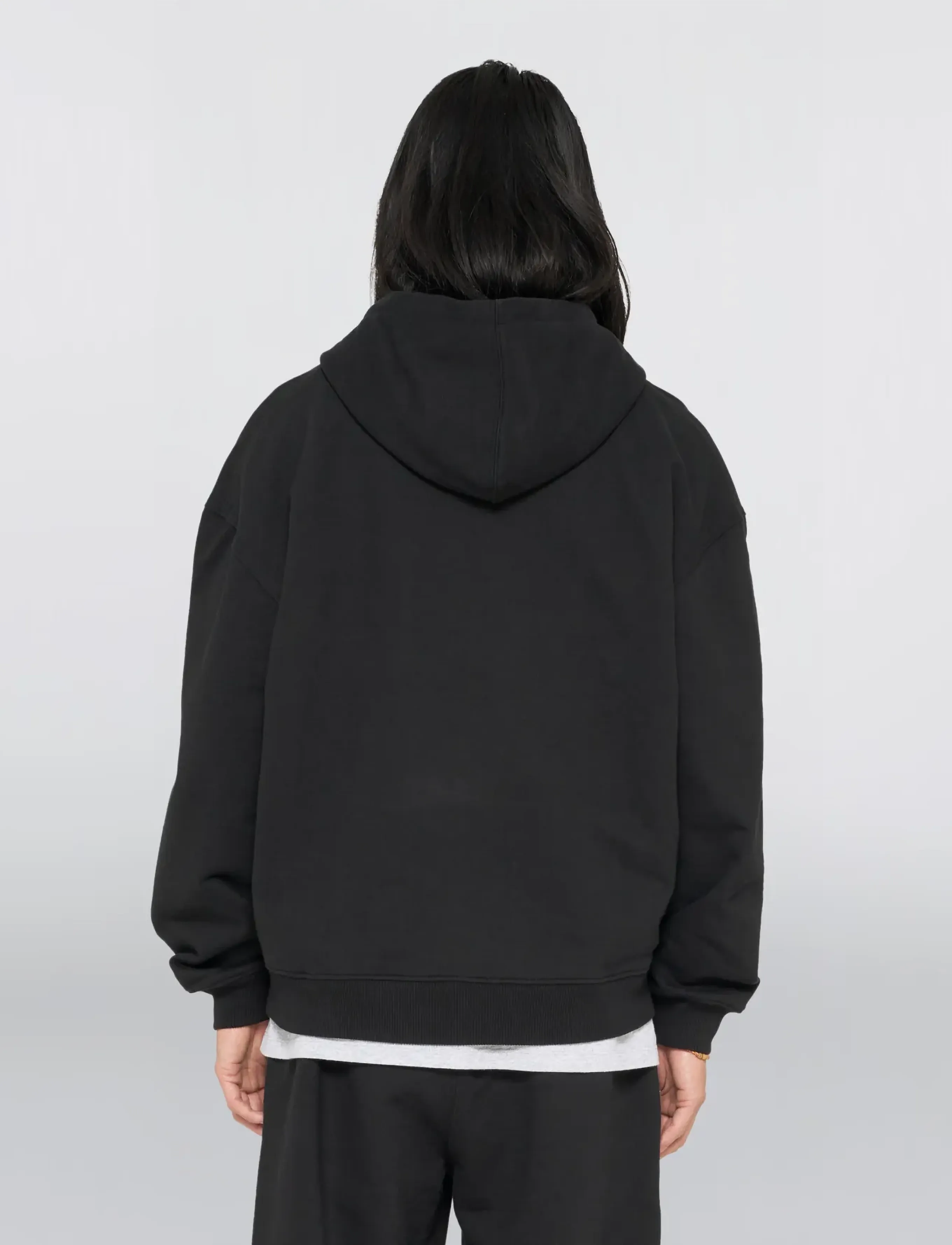 Edwin - Gem Zipped Hoodie Sweat - Black - hoodies - black - 4