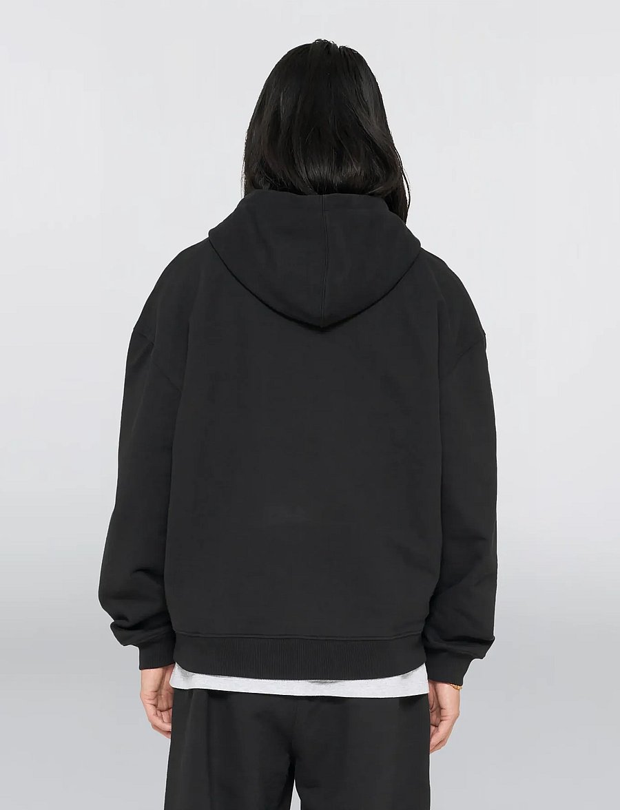Edwin - Gem Zipped Hoodie Sweat - Black - hoodies - black - 4