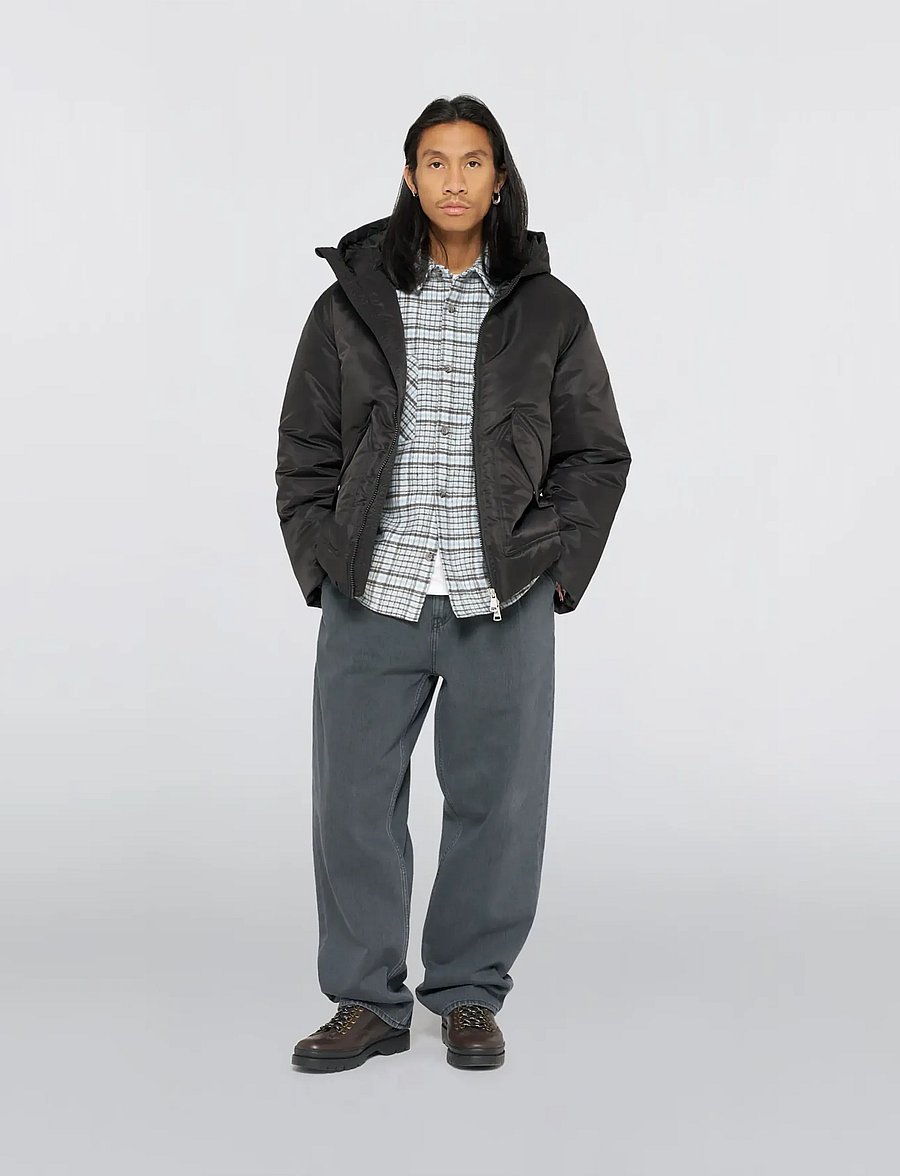 Edwin - Salton Hooded Jacket - Black - Žieminės striukės - black - 0