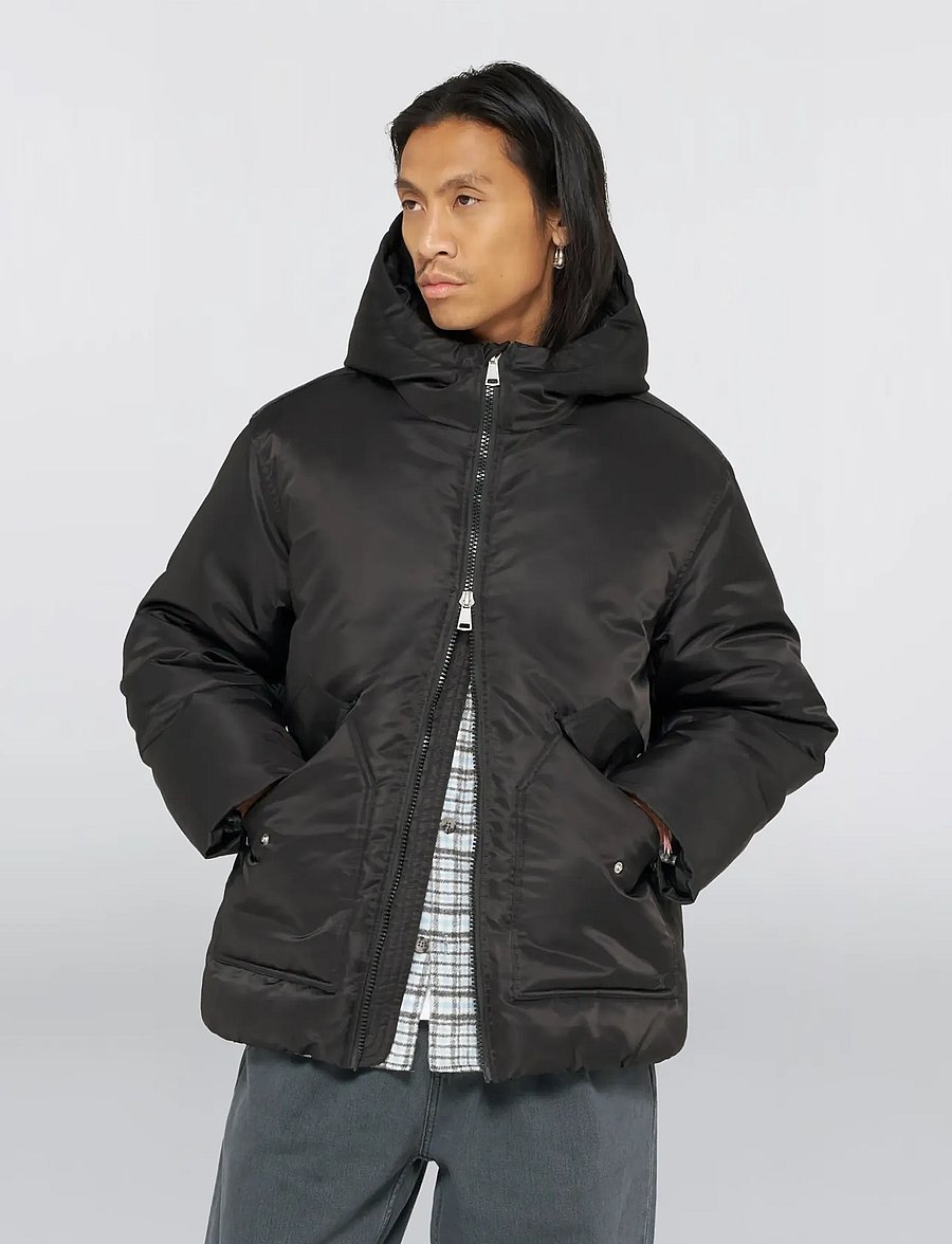 Edwin - Salton Hooded Jacket - Black - Žieminės striukės - black - 5