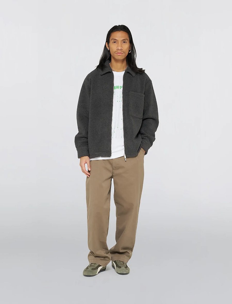 Edwin - Snug Ii Overshirt Ls - Dark Grey - shoppa efter stil - dark grey - 0