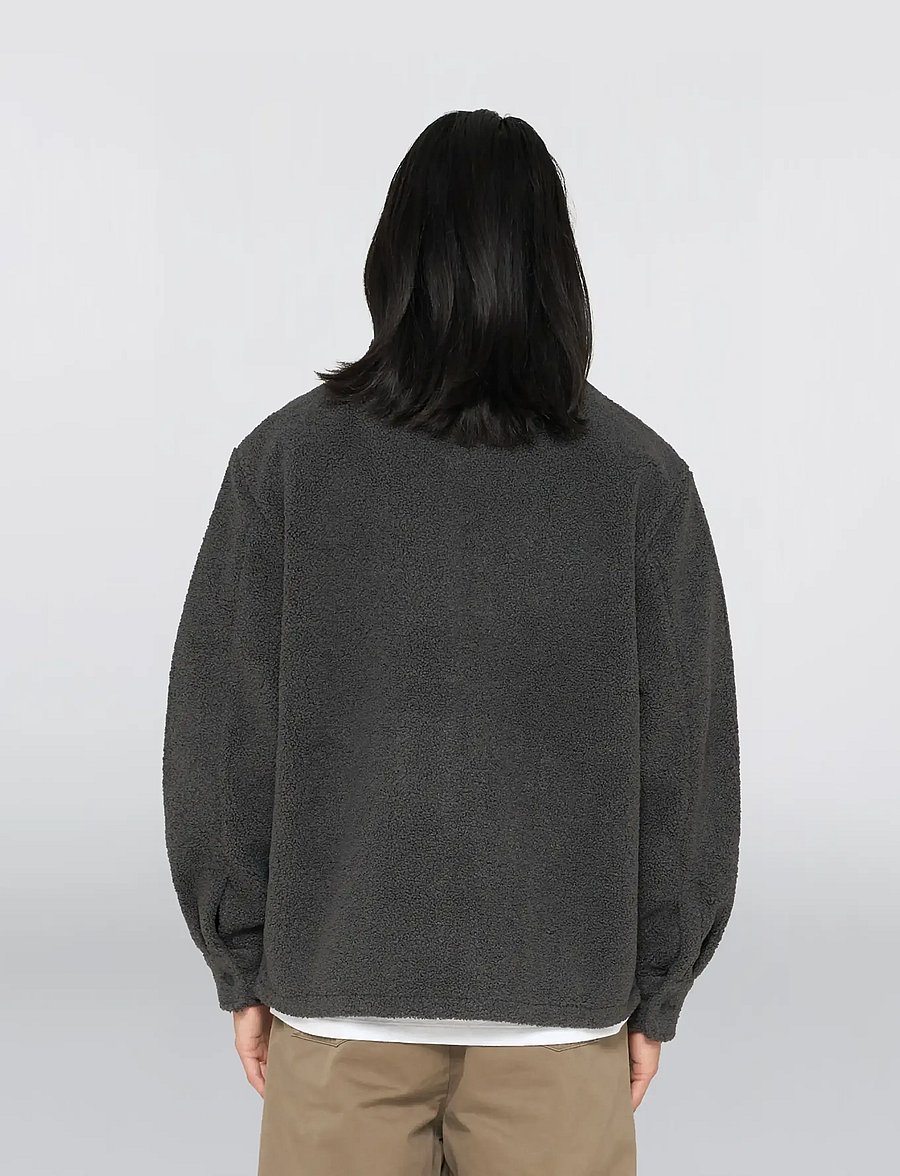 Edwin - Snug Ii Overshirt Ls - Dark Grey - shoppa efter stil - dark grey - 4