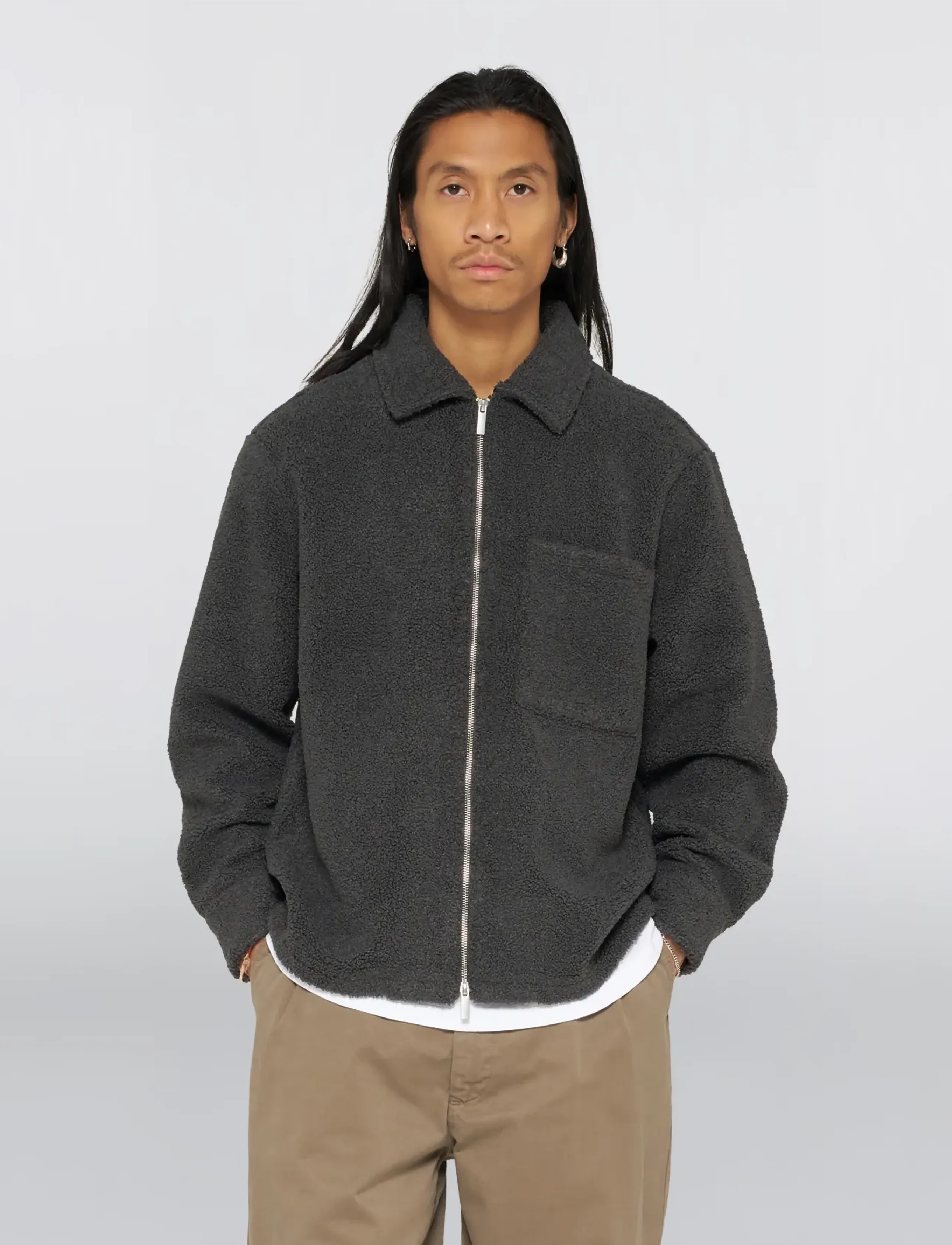 Edwin - Snug Ii Overshirt Ls - Dark Grey - shoppa efter stil - dark grey - 5