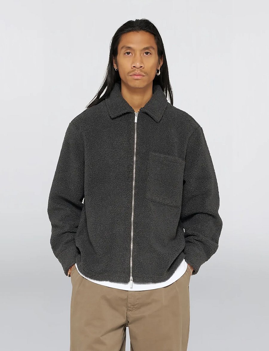 Edwin - Snug Ii Overshirt Ls - Dark Grey - shoppa efter stil - dark grey - 5