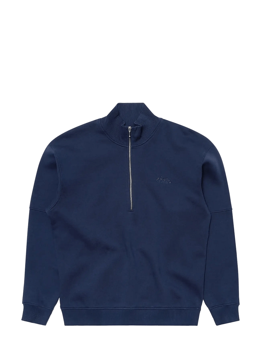 Edwin - Koji Half Zip Sweat - Maritime Blue - poolpika lukuga džemprid - maritime blue - 0