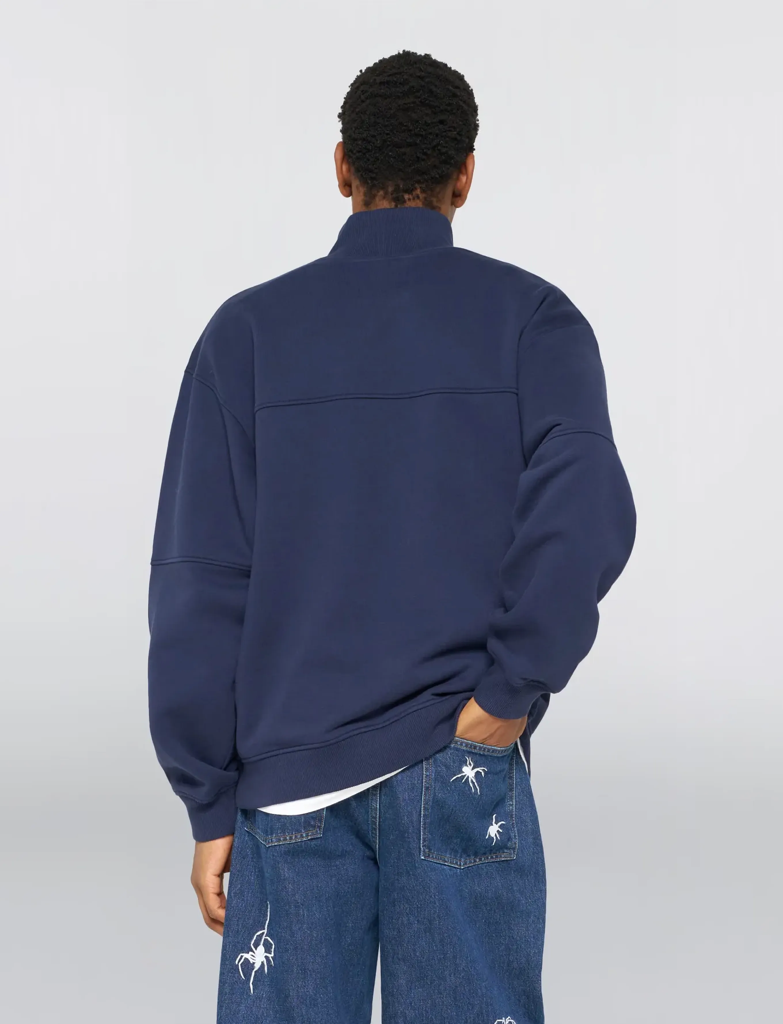 Edwin - Koji Half Zip Sweat - Maritime Blue - halfzip strik - maritime blue - 5