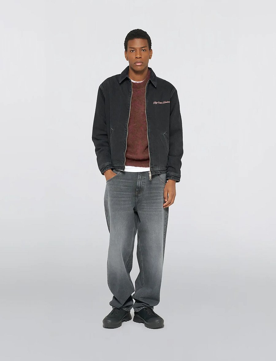 Edwin - Hunter Zip Jacket - Black - unlined denim jackets - black - 0