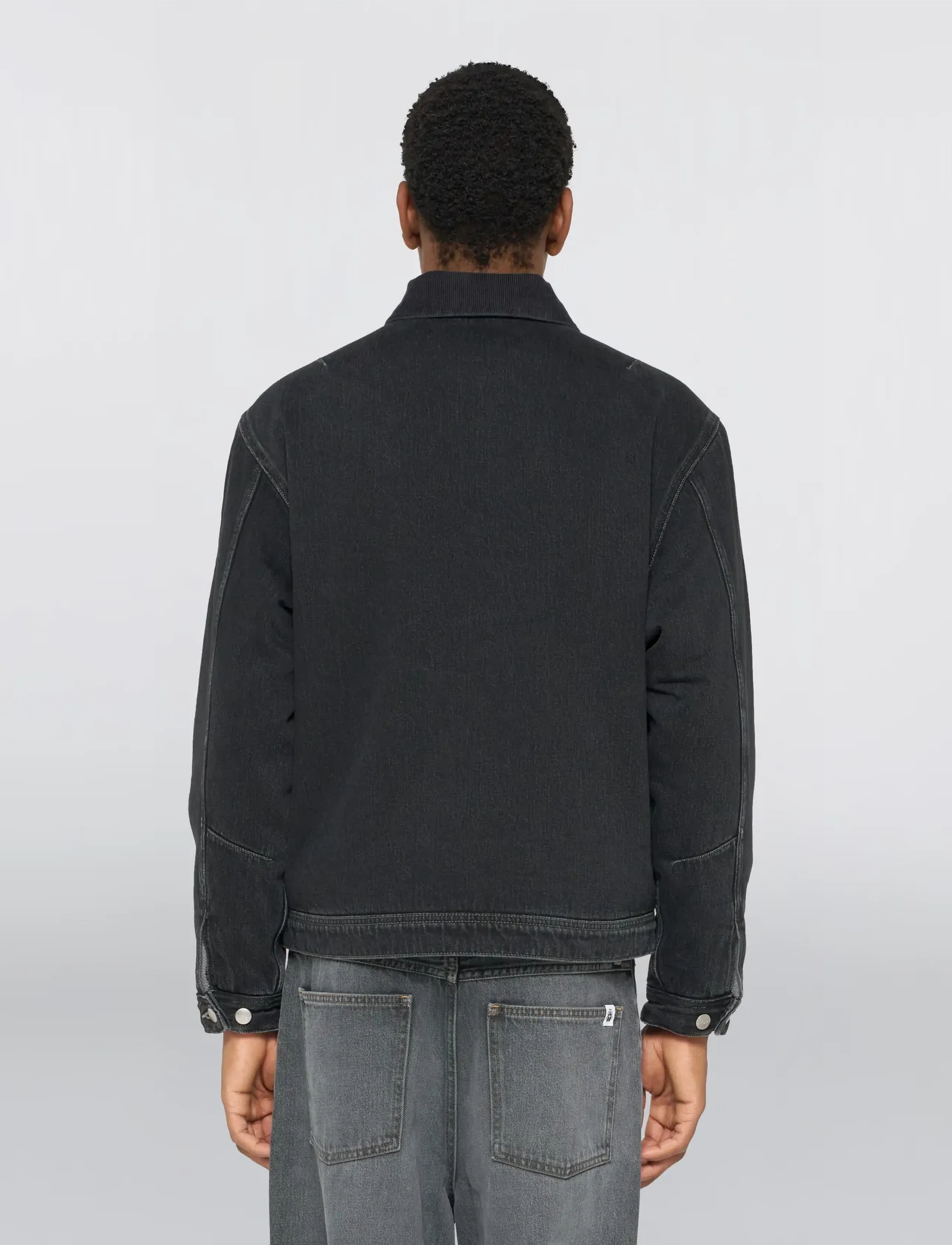 Edwin - Hunter Zip Jacket - Black - unlined denim jackets - black - 4