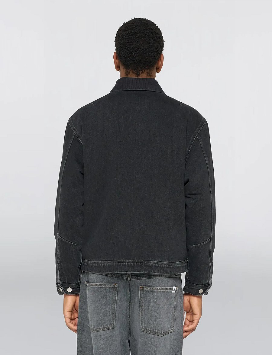 Edwin - Hunter Zip Jacket - Black - unlined denim jackets - black - 4
