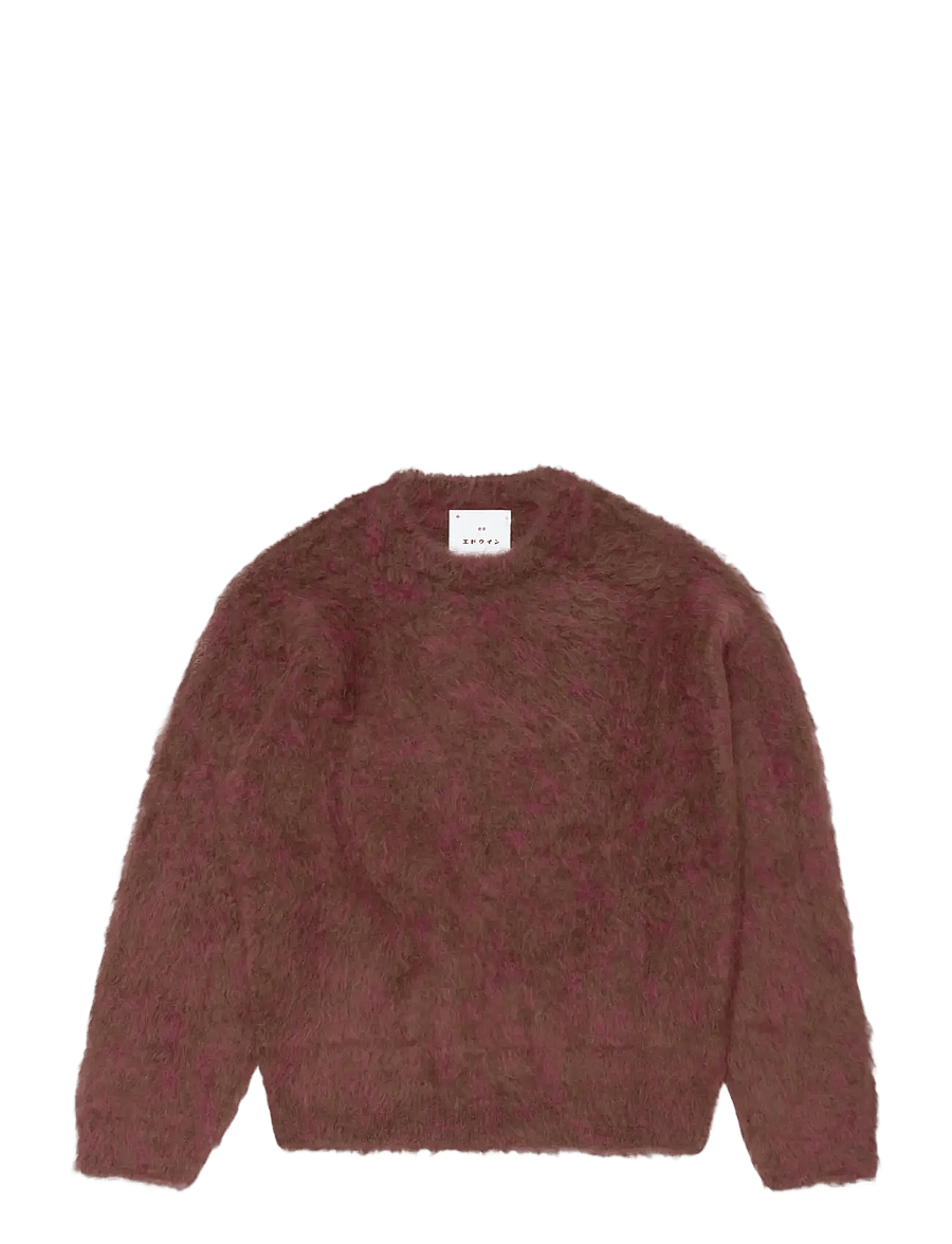 Edwin - Baz Sweater - Brown/Pink - rundhals - brown/pink - 0