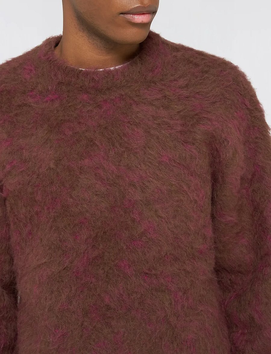 Edwin - Baz Sweater - Brown/Pink - round necks - brown/pink - 3