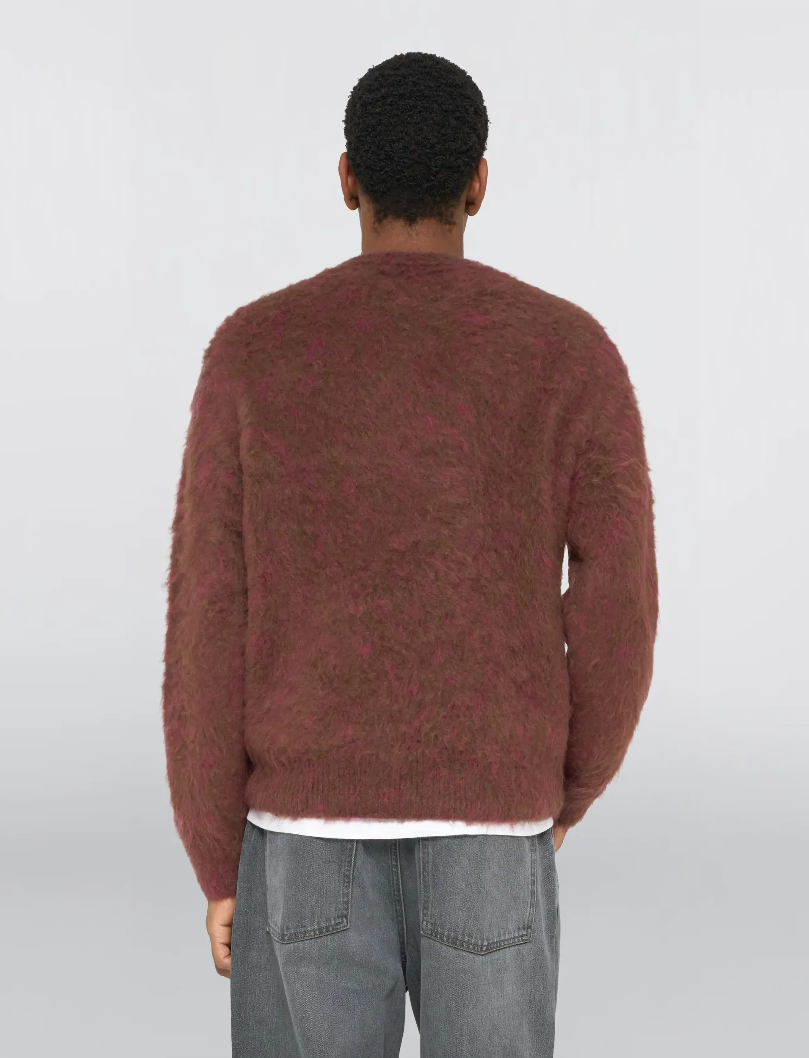 Edwin - Baz Sweater - Brown/Pink - round necks - brown/pink - 4