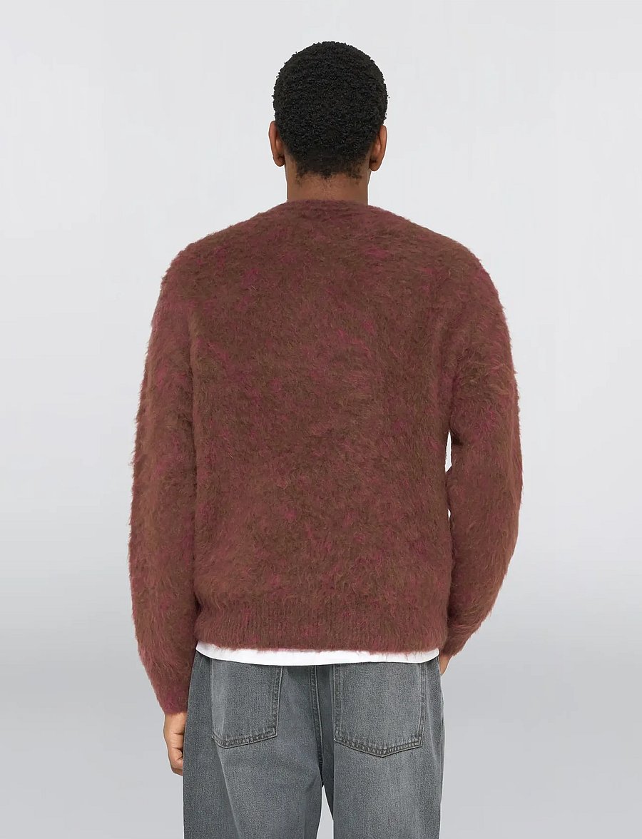Edwin - Baz Sweater - Brown/Pink - round necks - brown/pink - 4