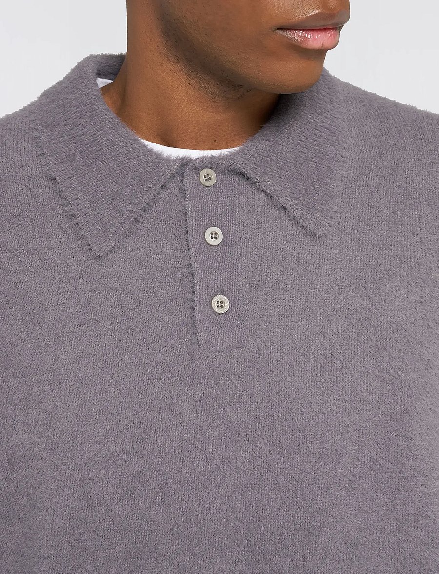 Edwin - Dex Polo Sweater - Excalibur - poloer i strik med lange ærmer - excalibur - 0