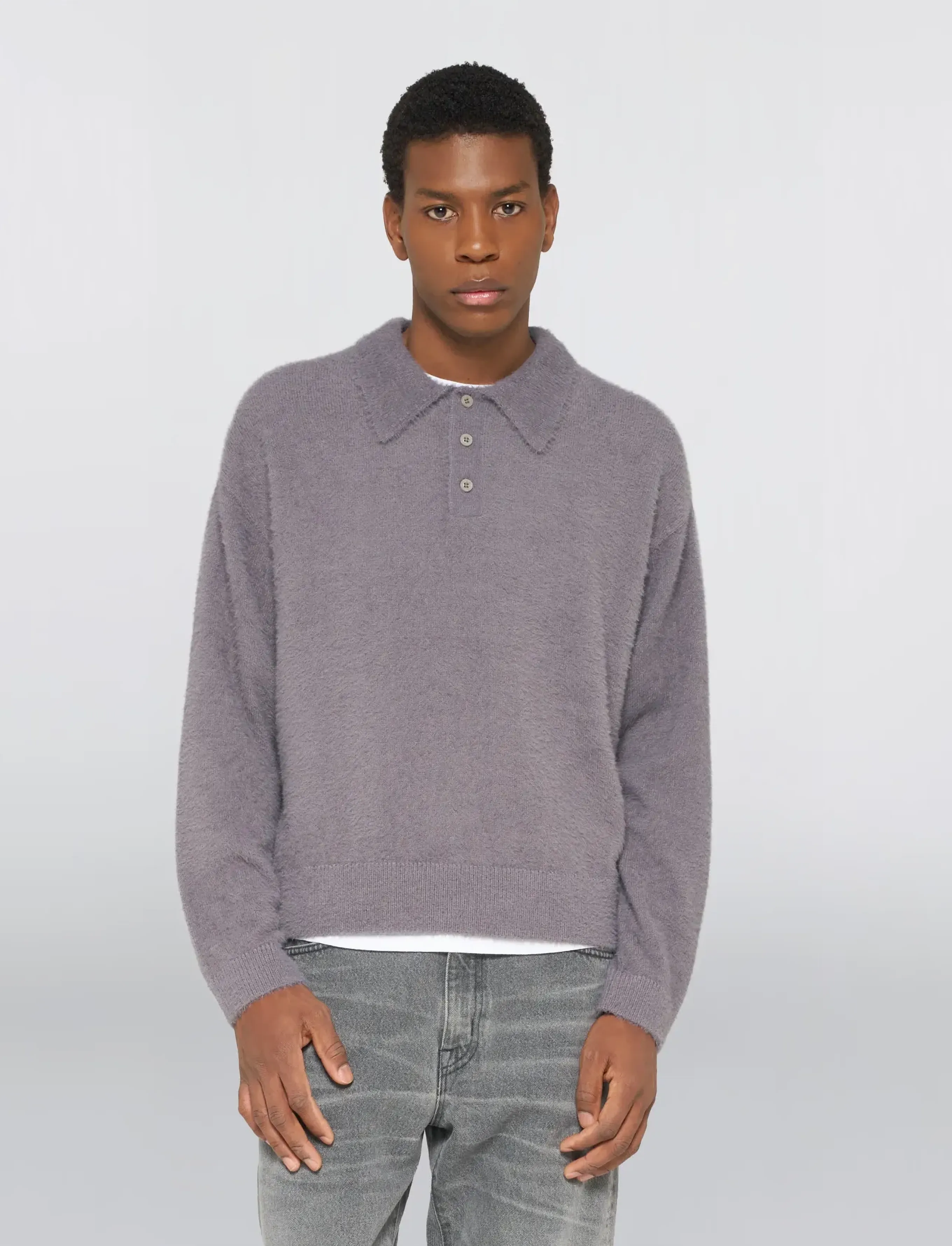 Edwin - Dex Polo Sweater - Excalibur - poloer i strik med lange ærmer - excalibur - 4