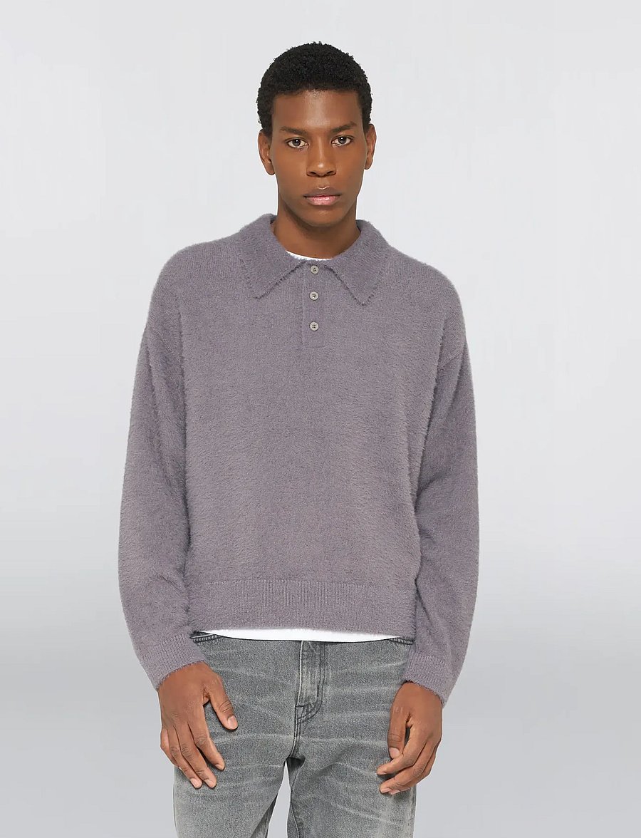 Edwin - Dex Polo Sweater - Excalibur - poloer i strik med lange ærmer - excalibur - 4